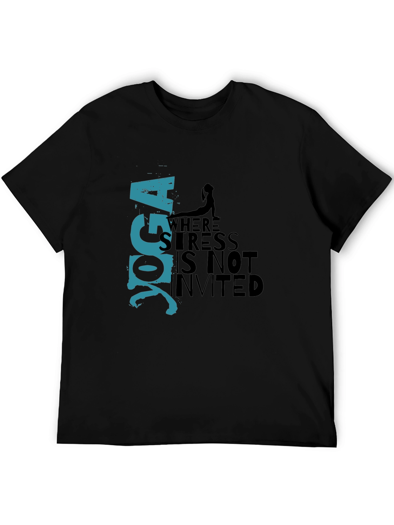 Yoga T-Shirt: Stress Not Invited Graphic Tee