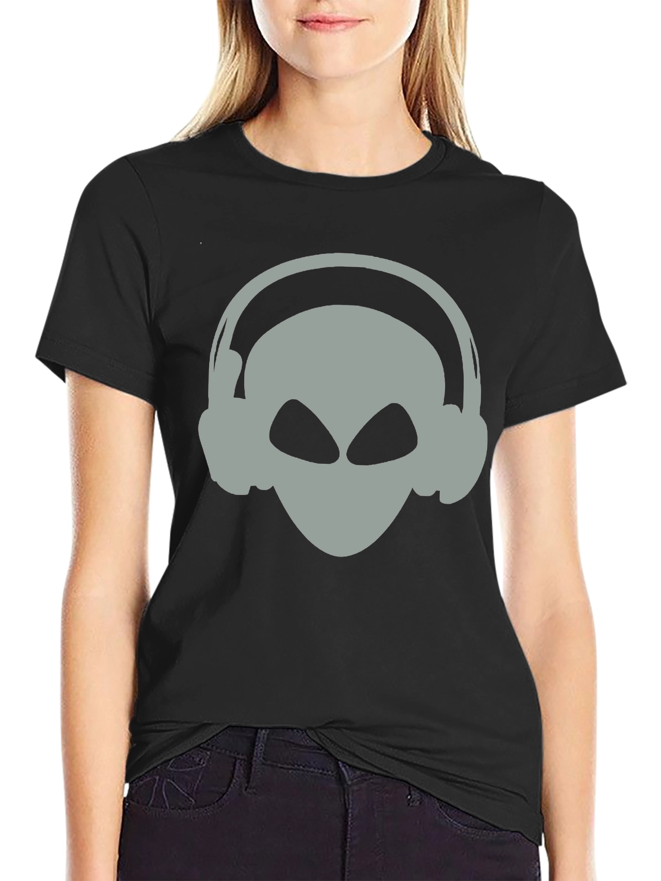 Alien DJ T-Shirt - Black Cotton Blend Tee