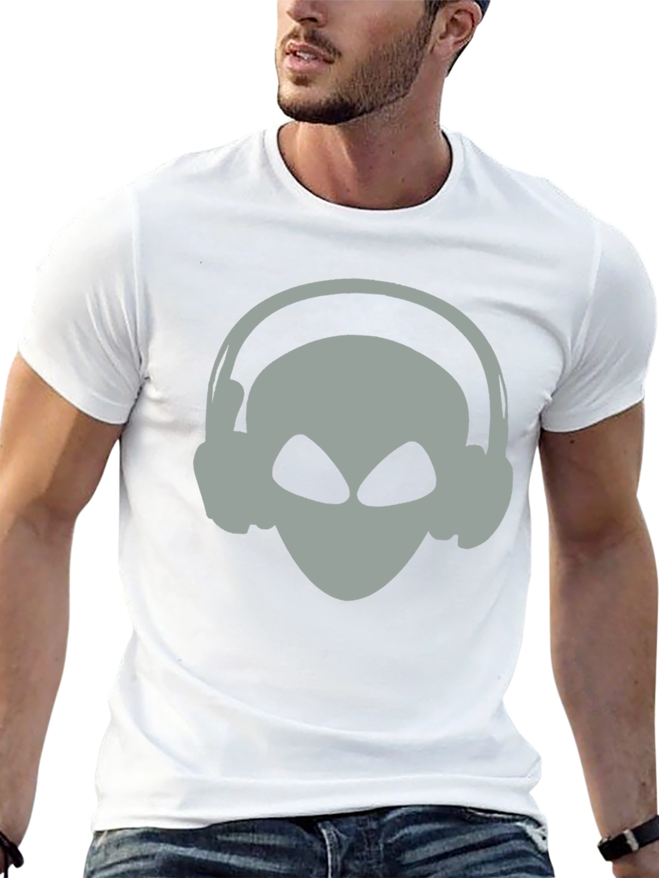 Alien DJ T-Shirt - Black Cotton Blend Tee