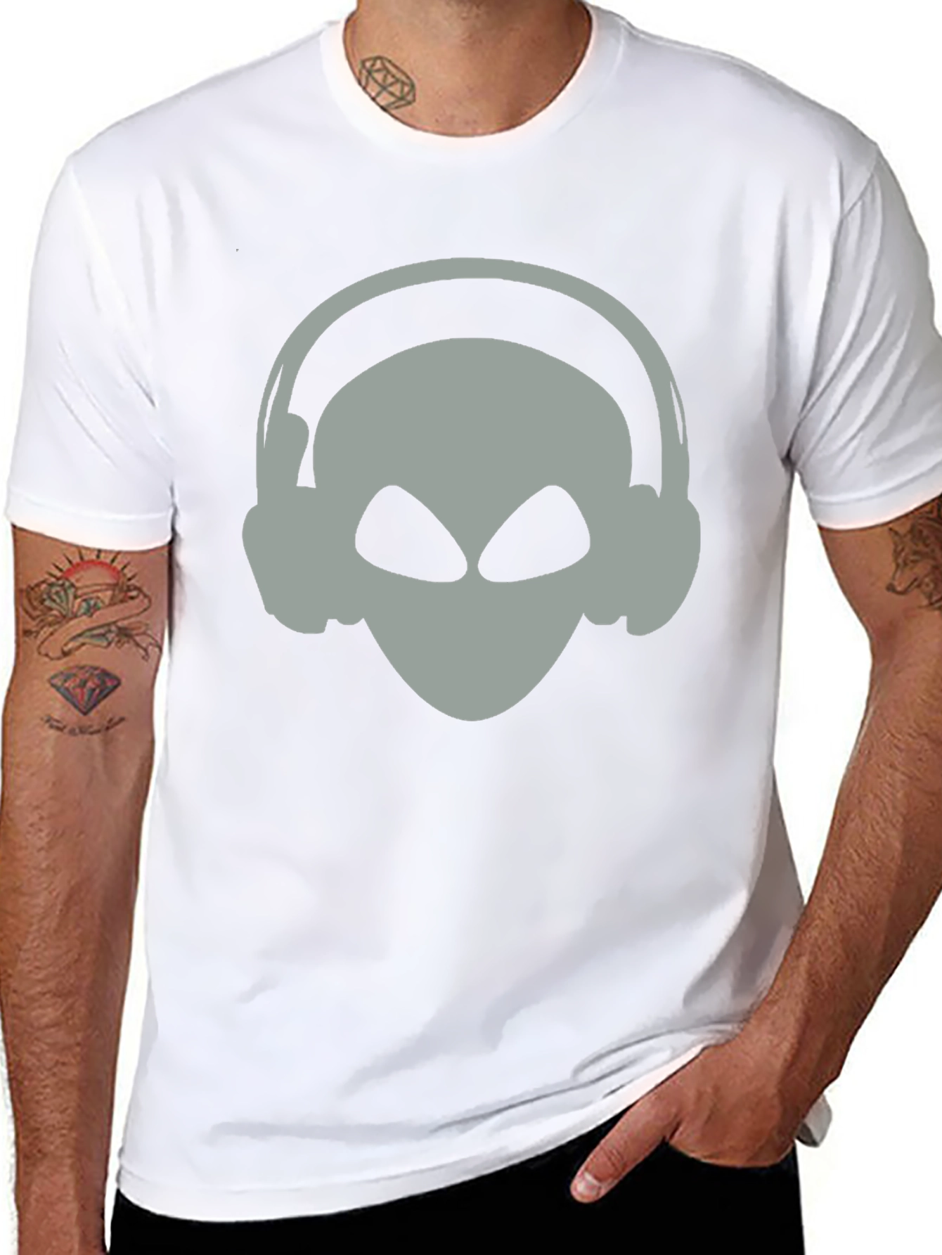 Alien DJ T-Shirt - Black Cotton Blend Tee