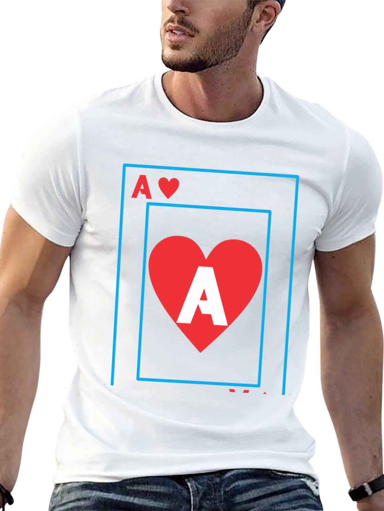 Ace of Hearts Graphic Tee - Stylish Black T-Shirt