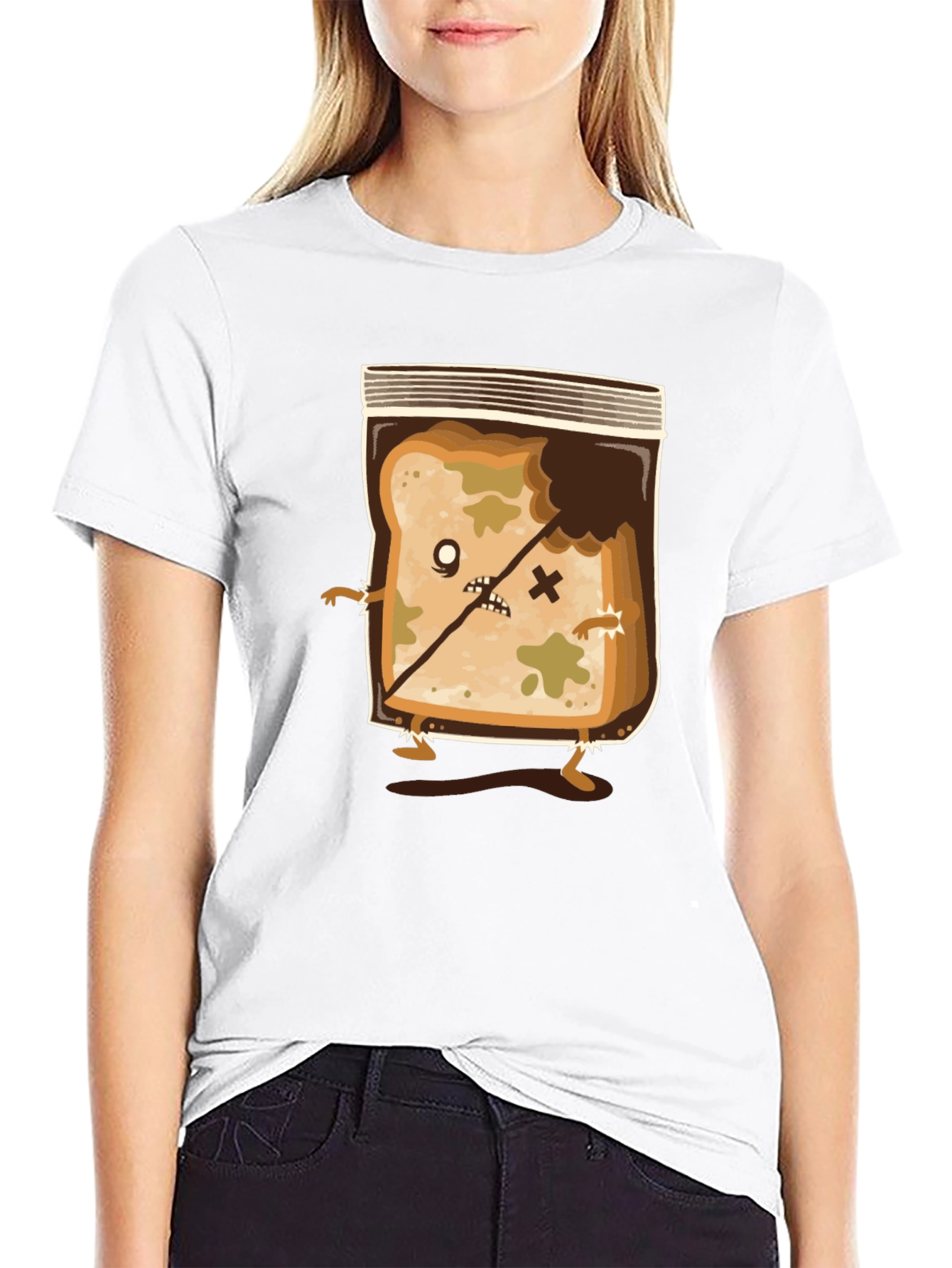 Zombie Moldy Bread Funny Graphic Tee