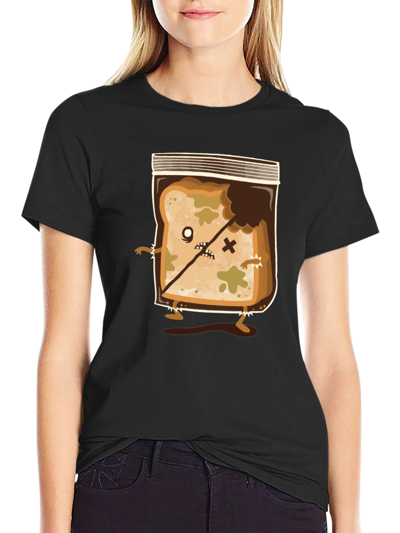 Zombie Moldy Bread Funny Graphic Tee