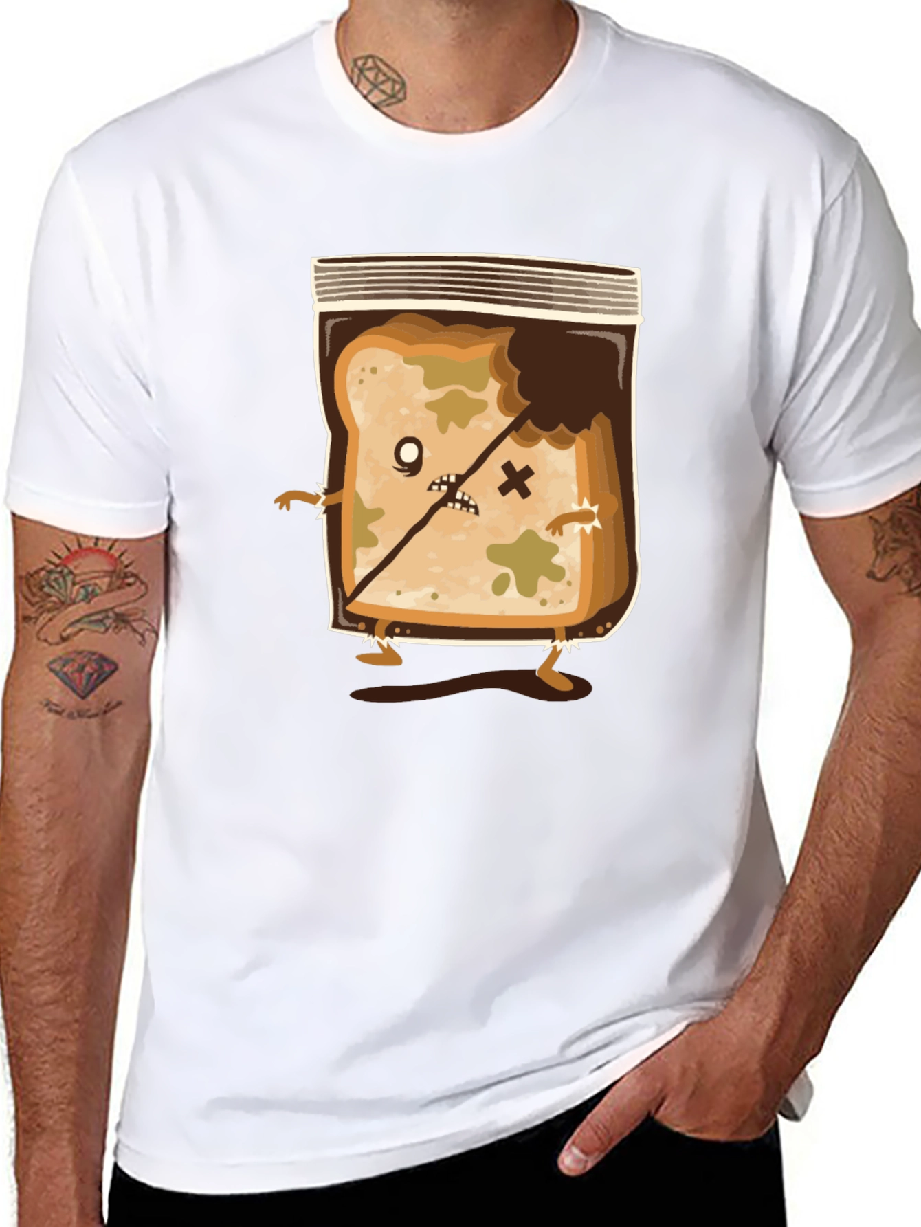 Zombie Moldy Bread Funny Graphic Tee