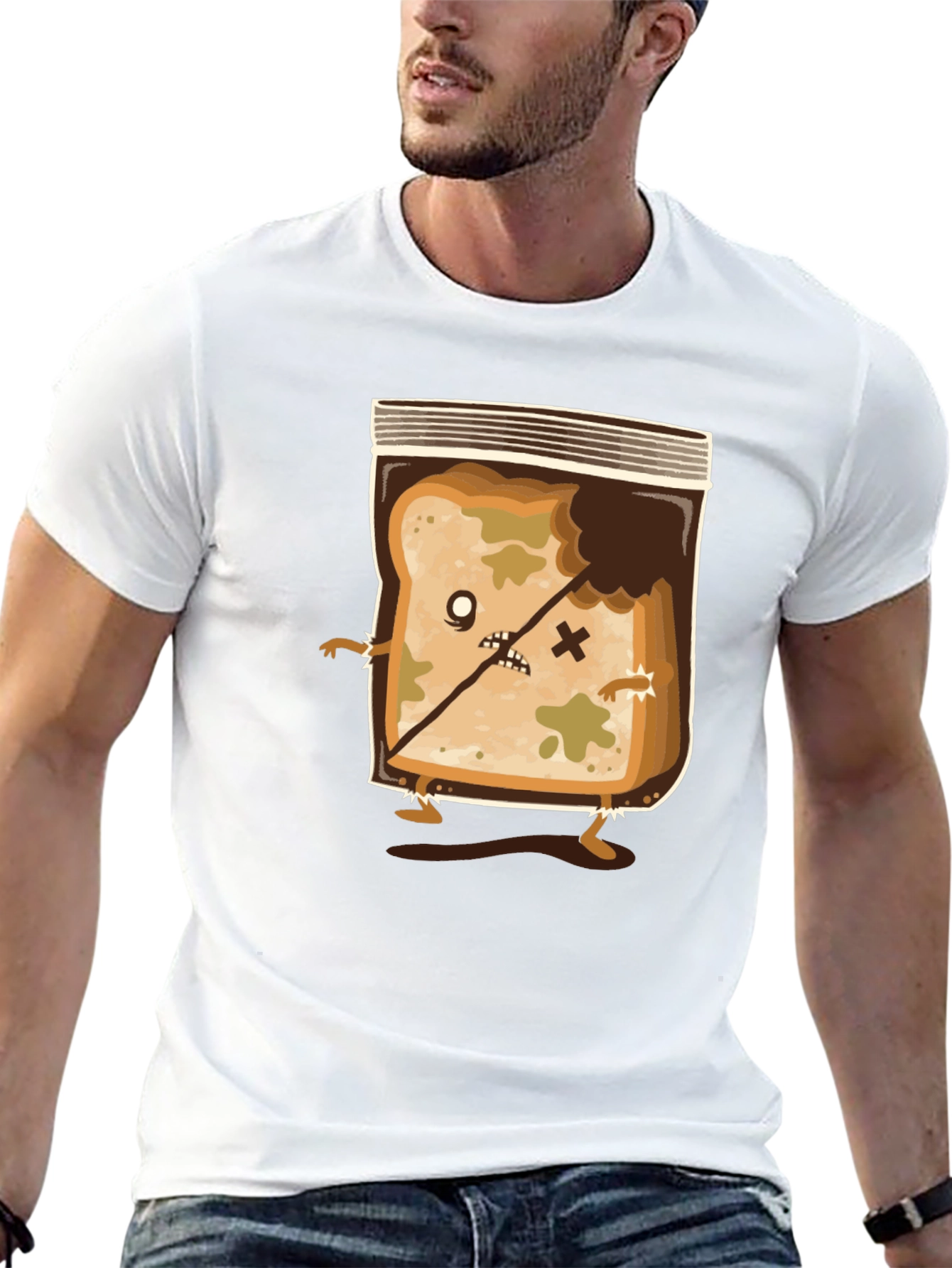 Zombie Moldy Bread Funny Graphic Tee