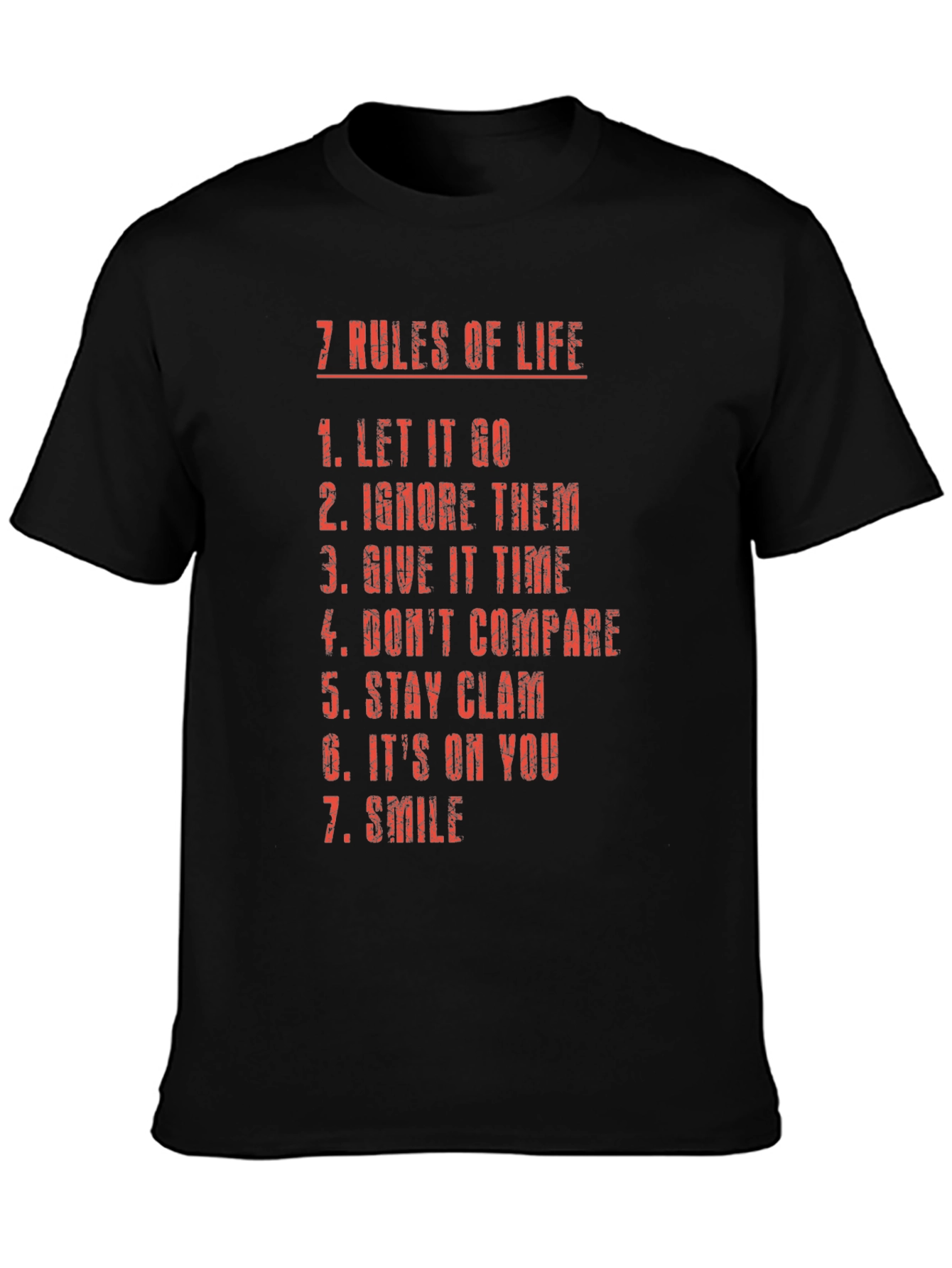 7 Rules of Life Graphic T-Shirt