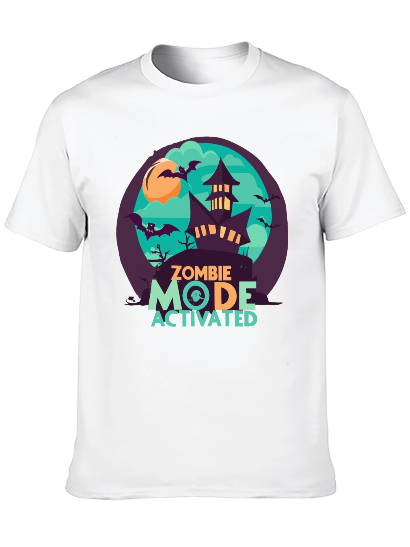 Zombie Mode Activated Graphic Tee - Halloween