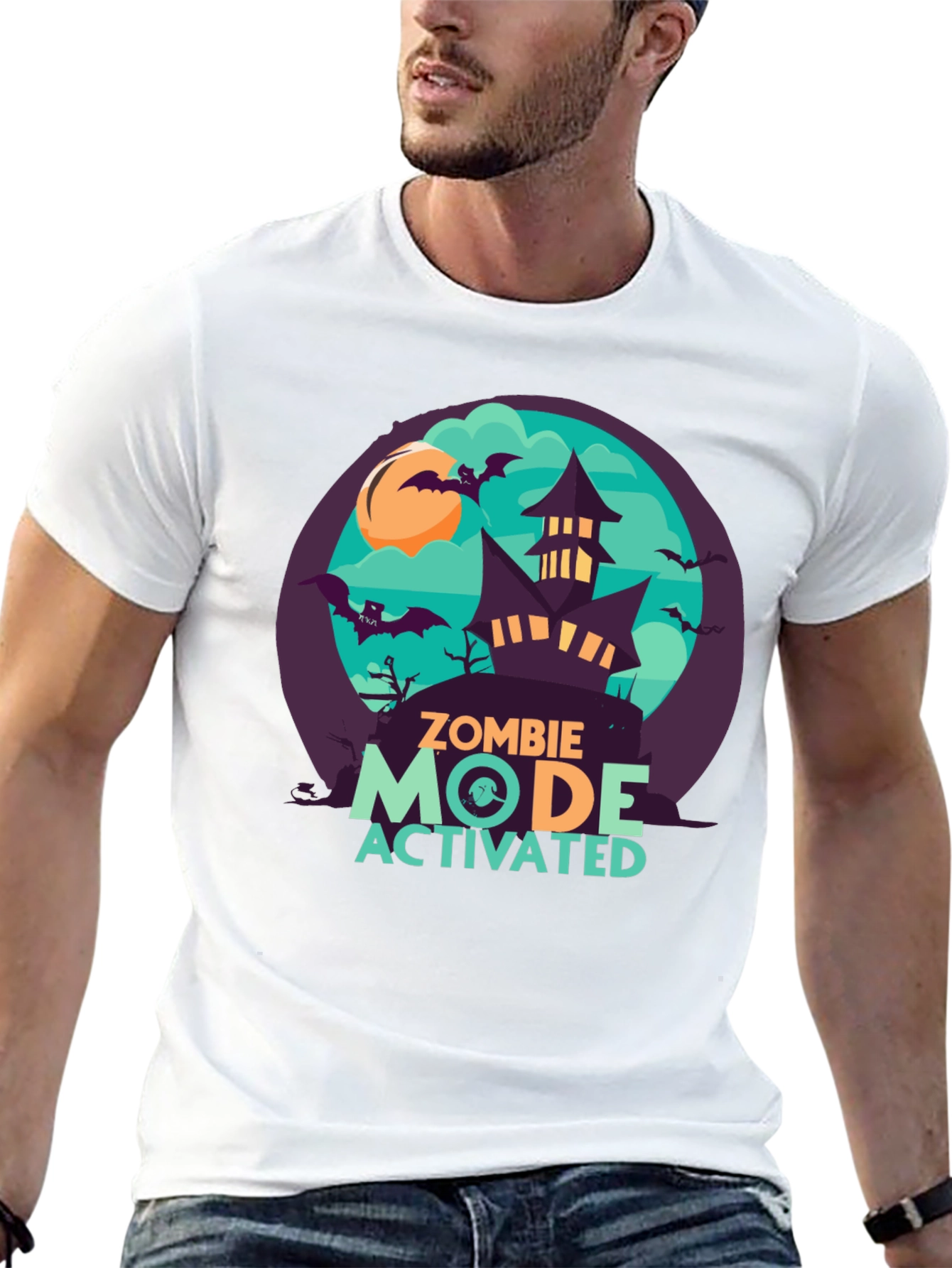 Zombie Mode Activated Graphic Tee - Halloween
