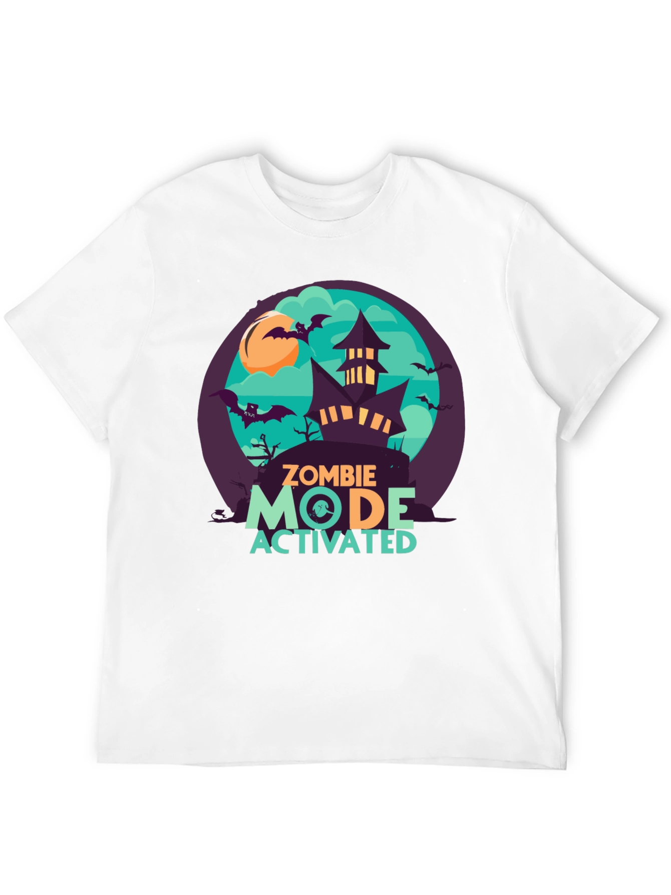 Zombie Mode Activated Graphic Tee - Halloween