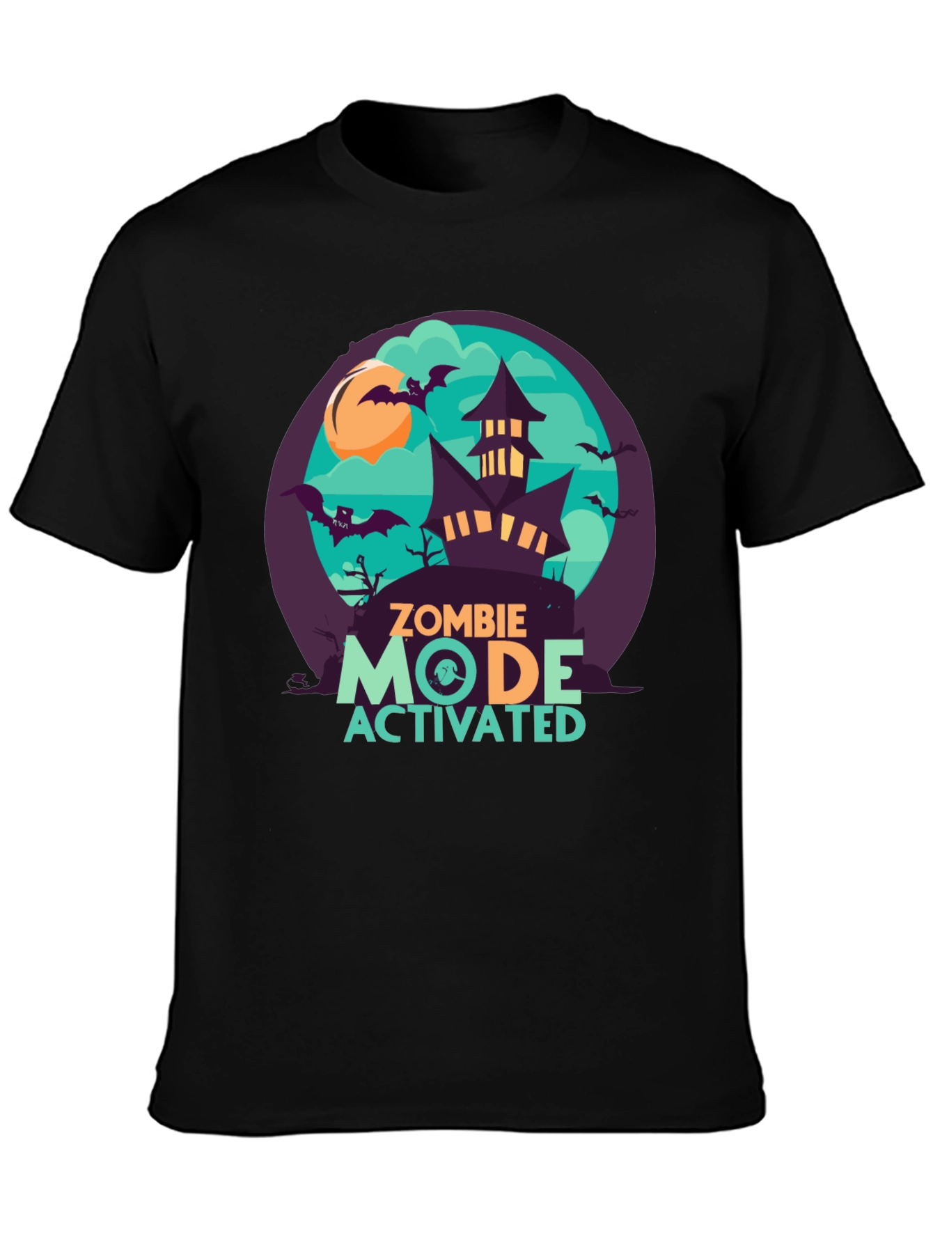 Zombie Mode Activated Graphic Tee - Halloween