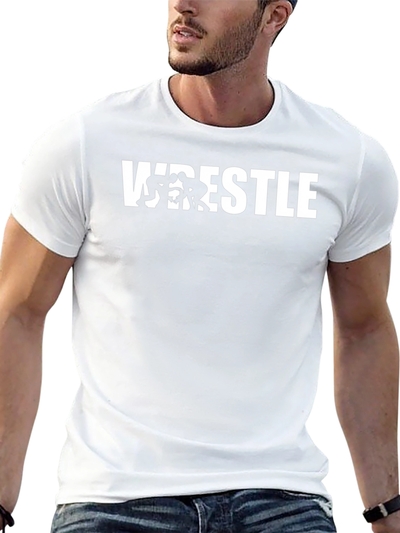 Wrestle Graphic T-Shirt - Black Cotton Tee