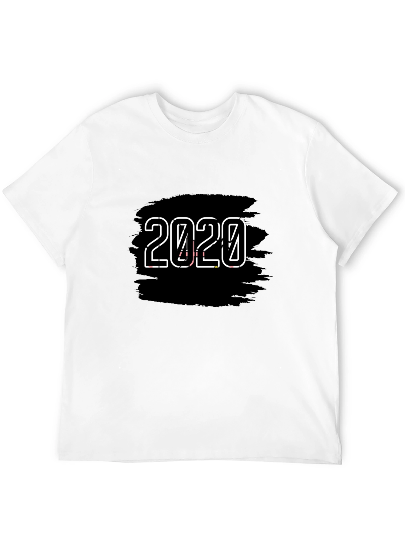 2020 Graphic Print Black T-Shirt
