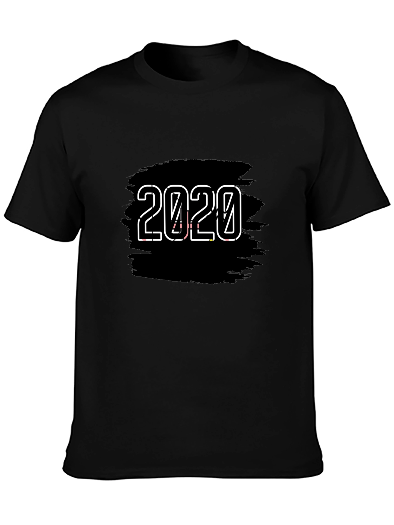 2020 Graphic Print Black T-Shirt