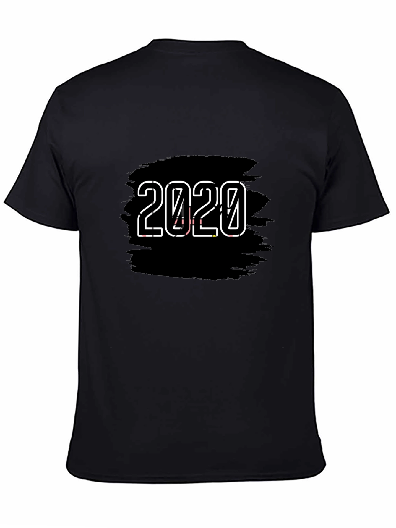 2020 Graphic Print Black T-Shirt