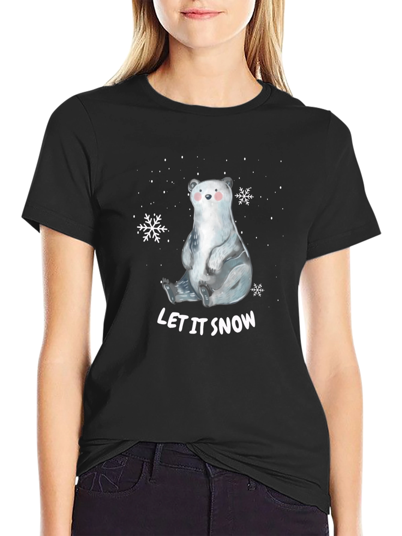 Winter Bear Graphic Tee - Let It Snow