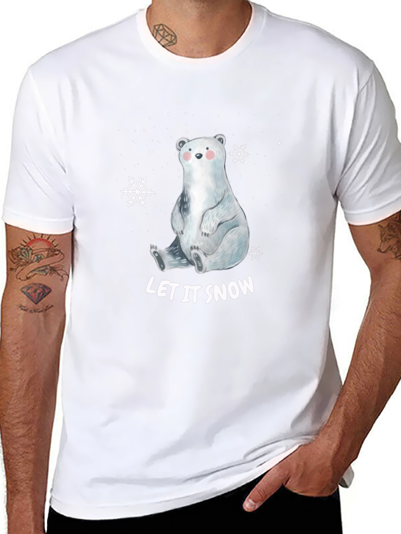 Winter Bear Graphic Tee - Let It Snow
