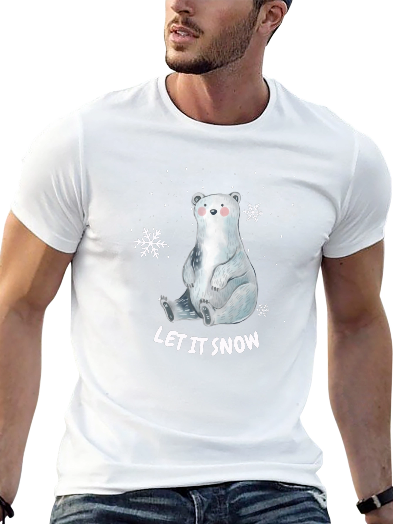 Winter Bear Graphic Tee - Let It Snow