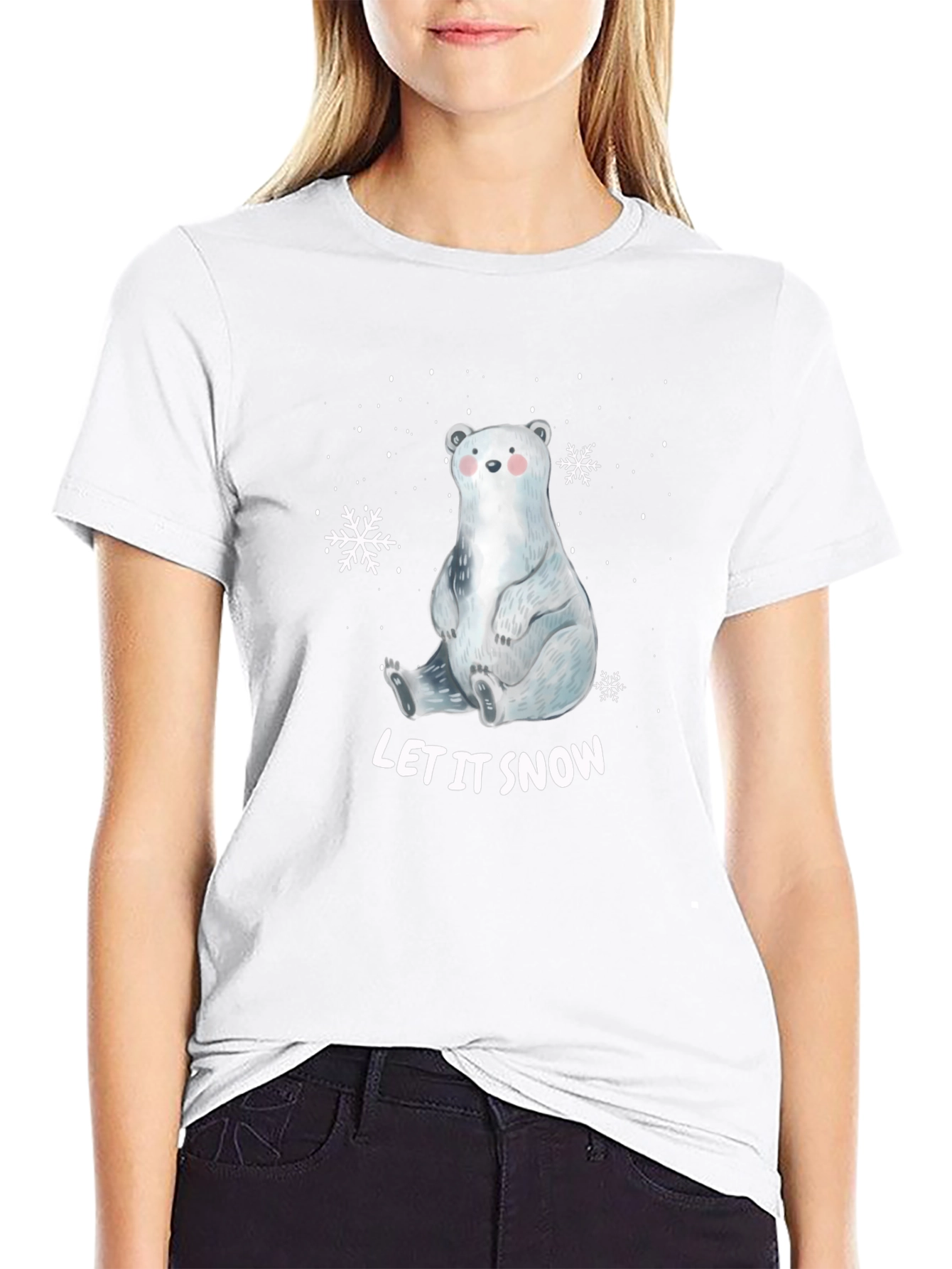 Winter Bear Graphic Tee - Let It Snow
