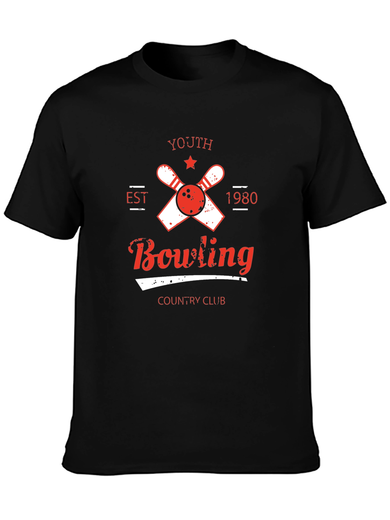Youth Bowling Country Club Black T-Shirt