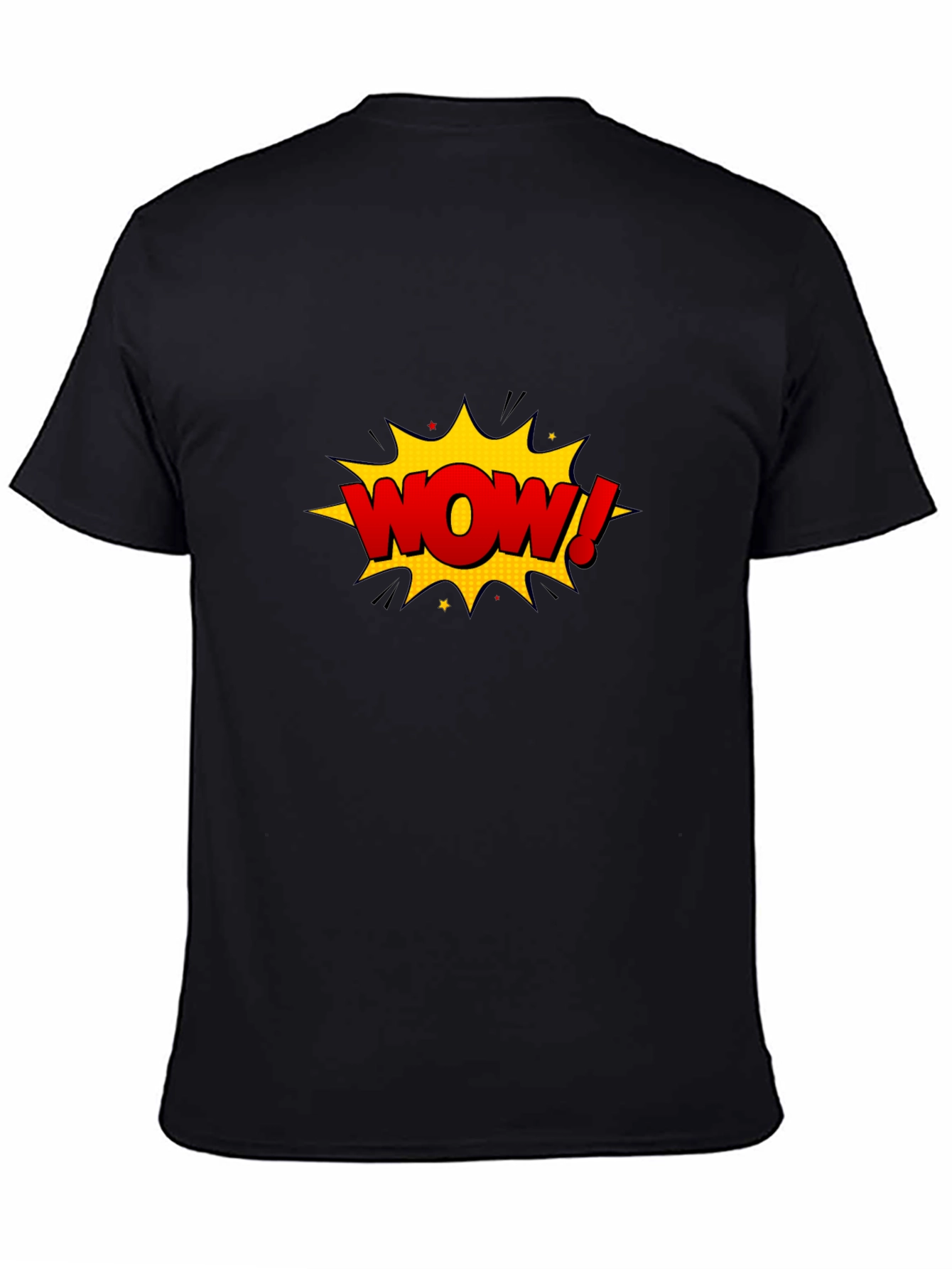 WOW Graphic T-Shirt - Comic Style Black Tee