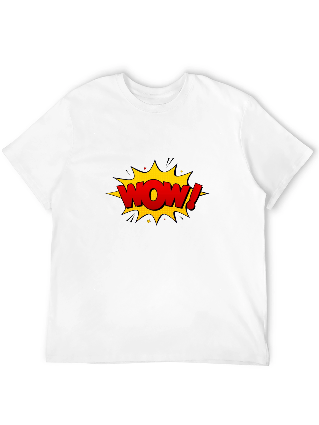 WOW Graphic T-Shirt - Comic Style Black Tee