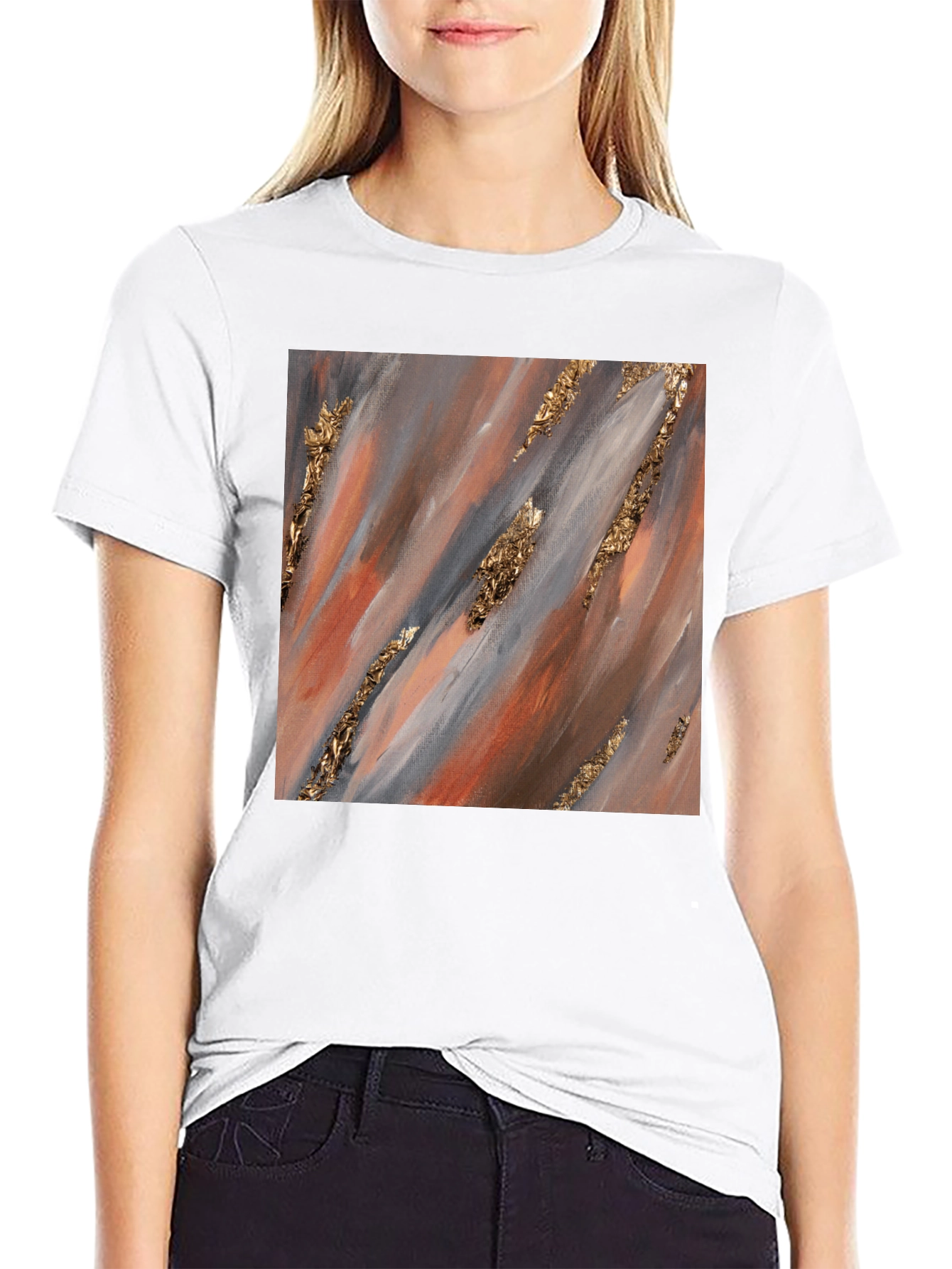 Abstract Gold Accent T-Shirt
