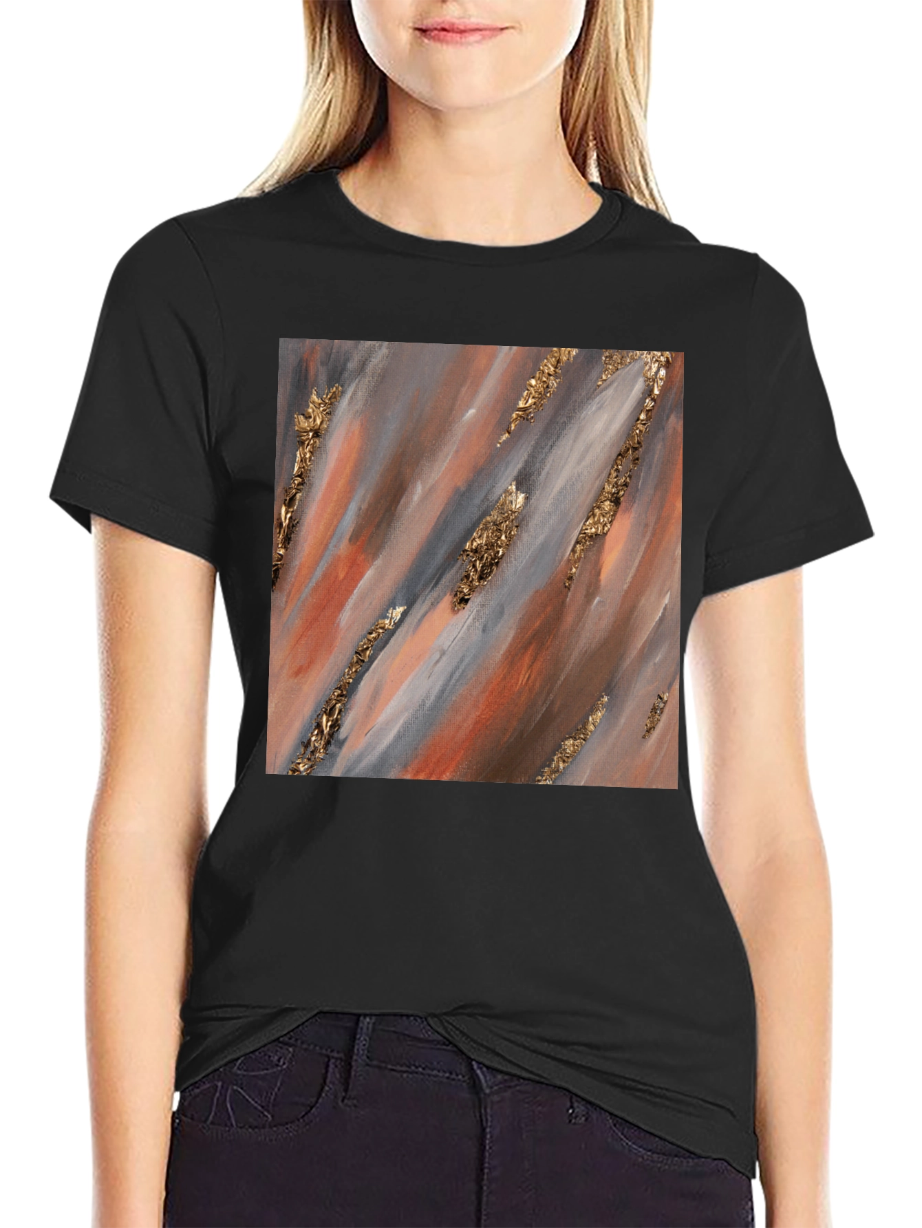 Abstract Gold Accent T-Shirt