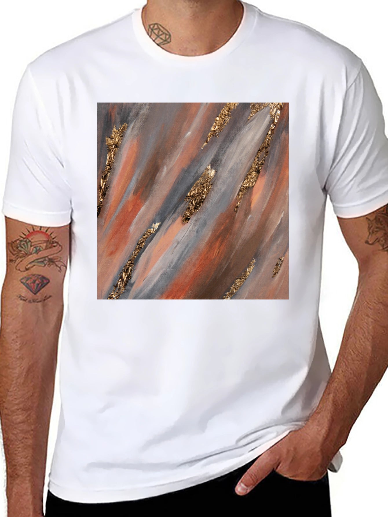 Abstract Gold Accent T-Shirt