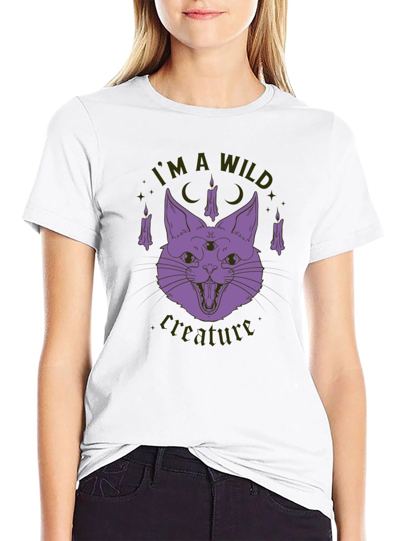 Wild Creature Cat Graphic Tee