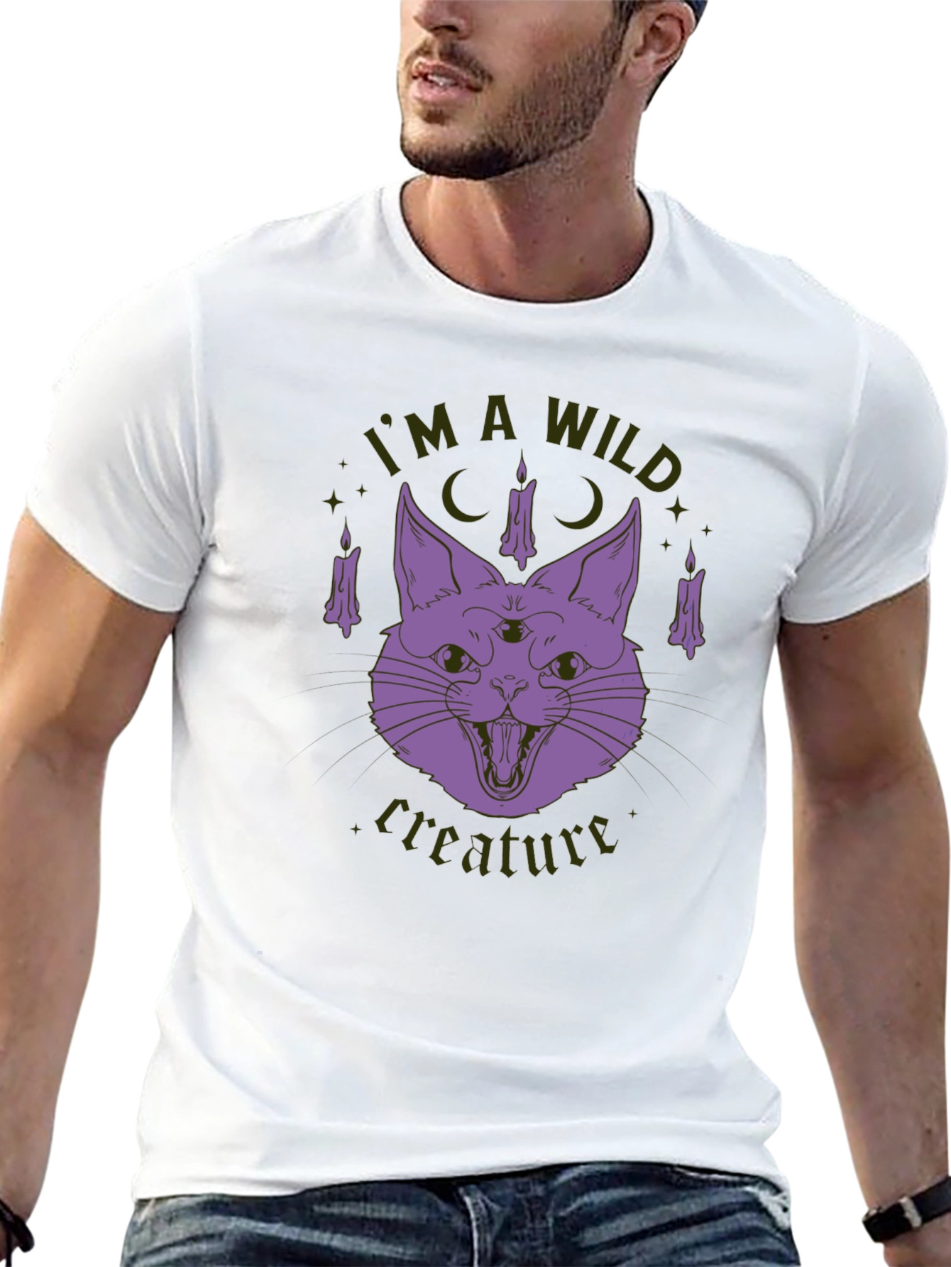 Wild Creature Cat Graphic Tee