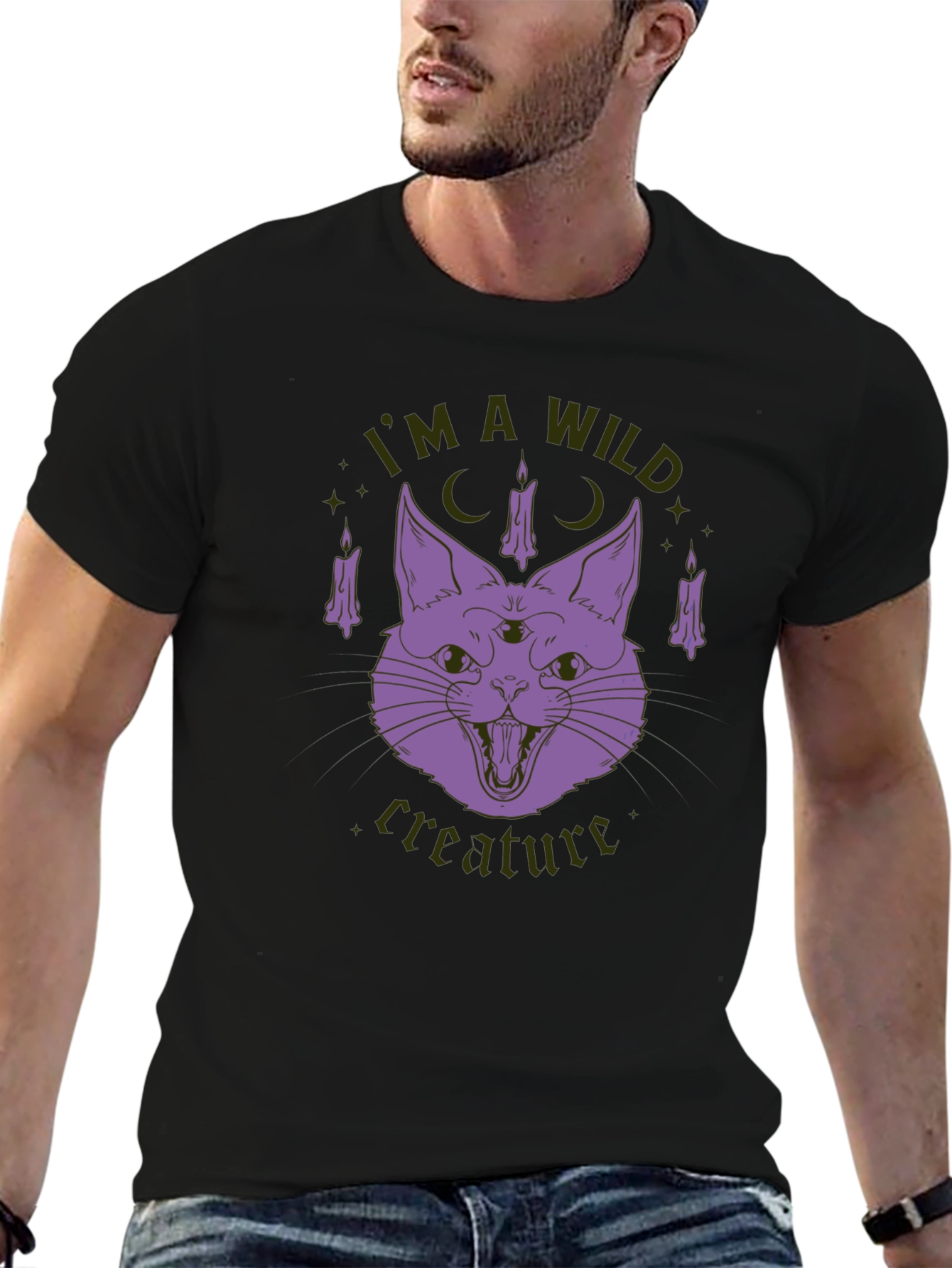 Wild Creature Cat Graphic Tee