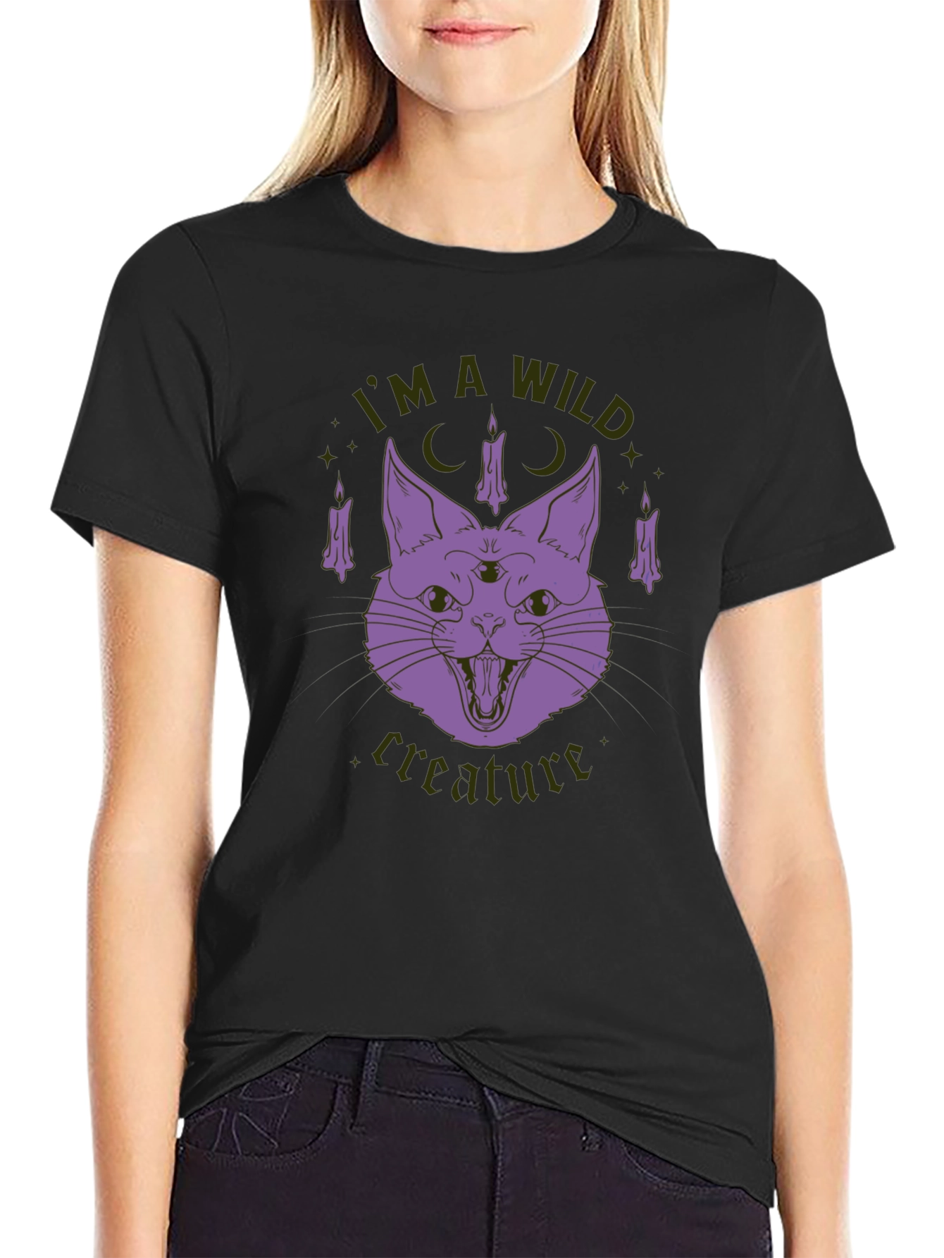 Wild Creature Cat Graphic Tee