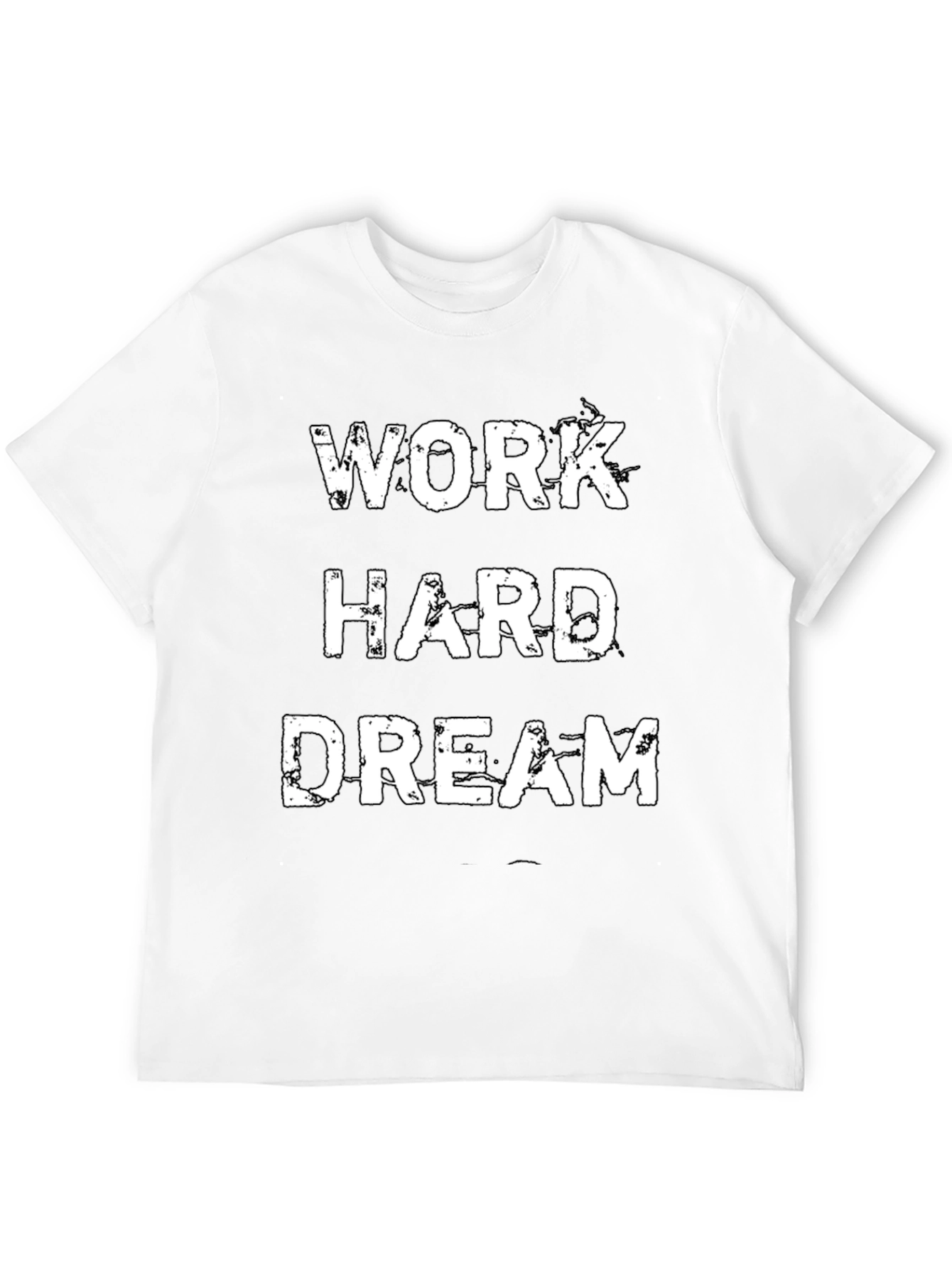 Work Hard Dream Motivational Black T-Shirt