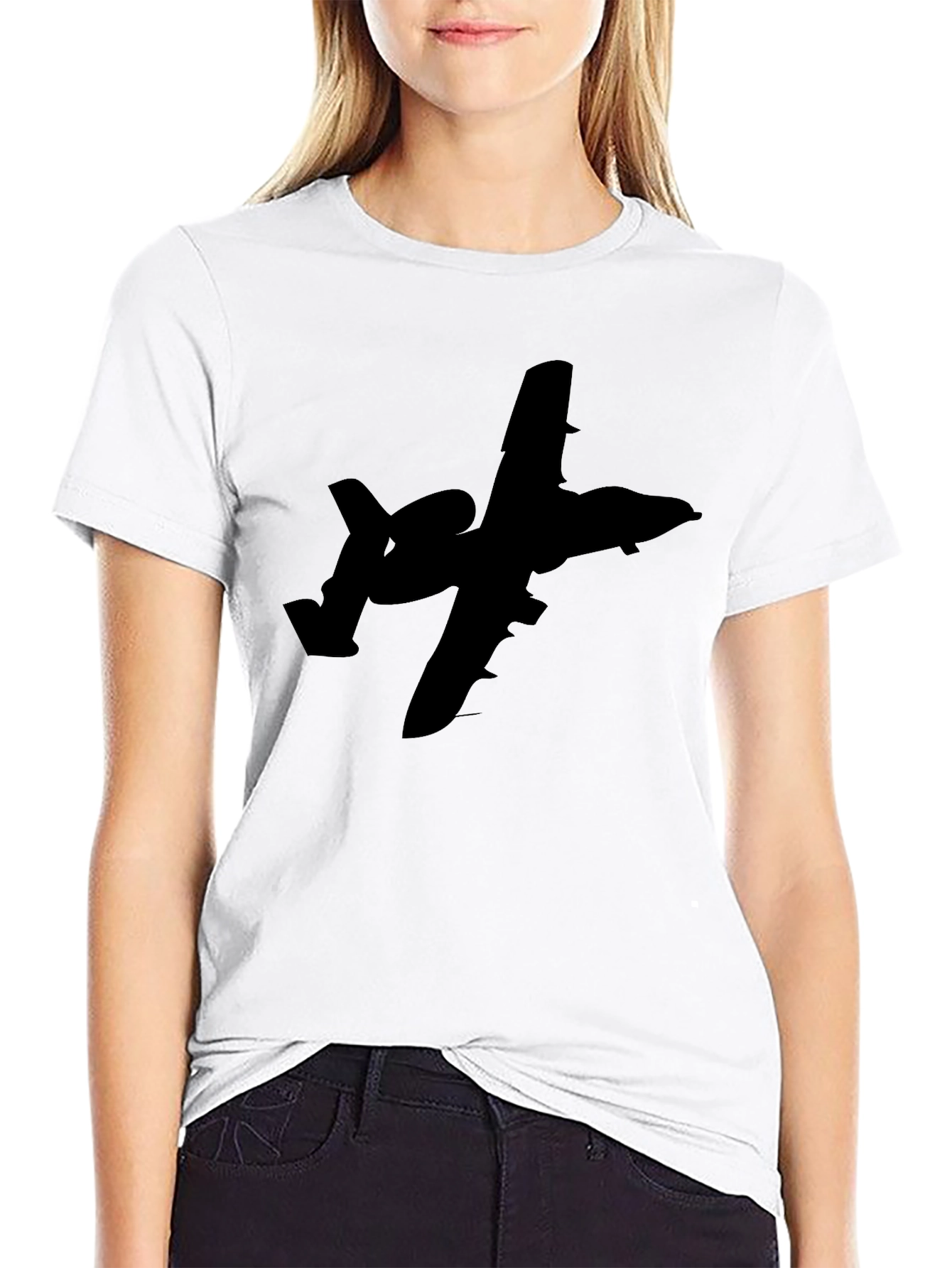 A-10 Warthog Silhouette Black T-Shirt
