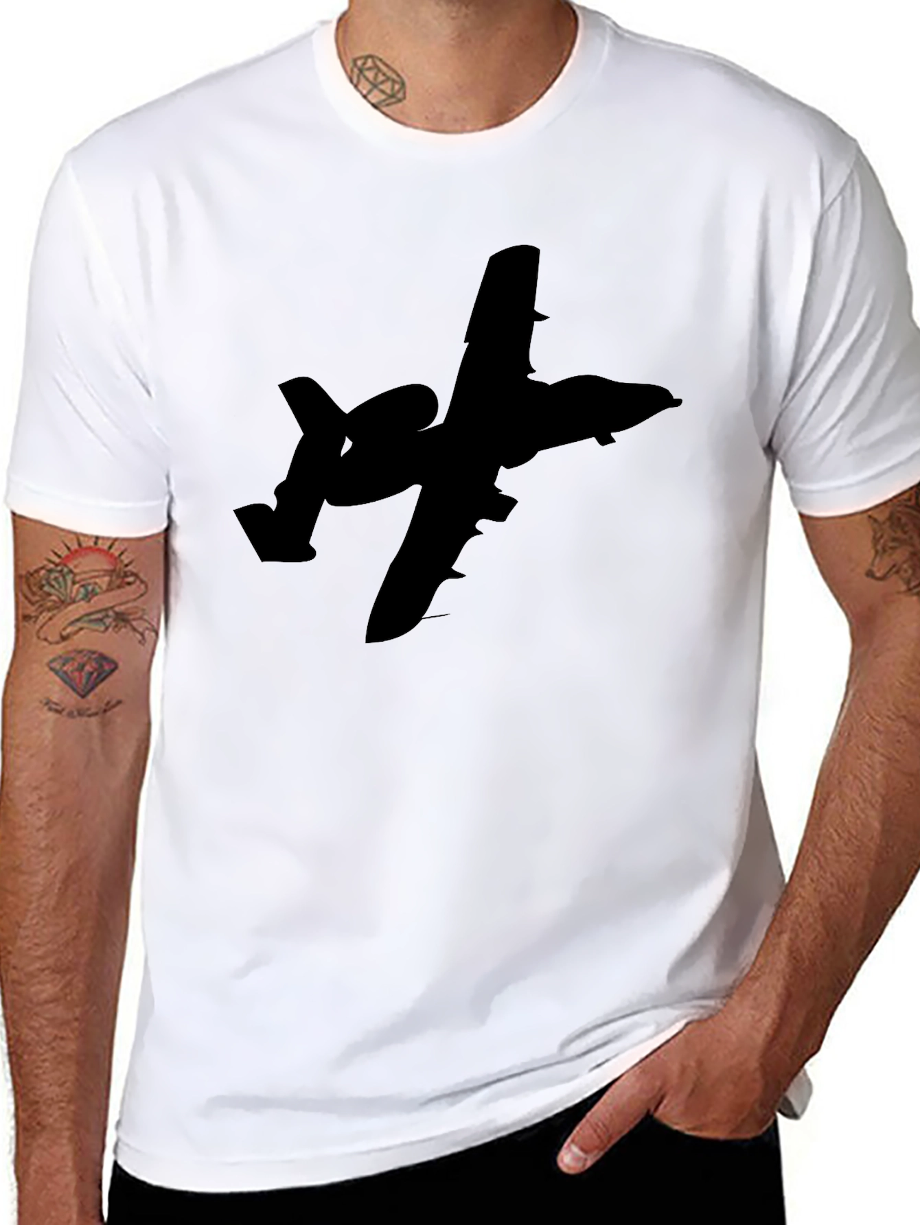 A-10 Warthog Silhouette Black T-Shirt