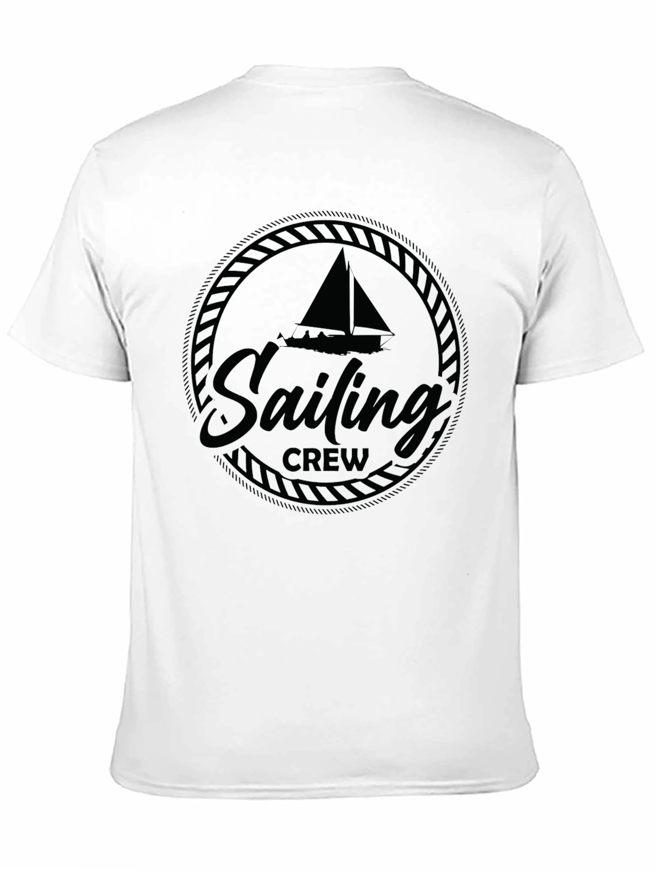 Sailing Crew Graphic T-Shirt - Black