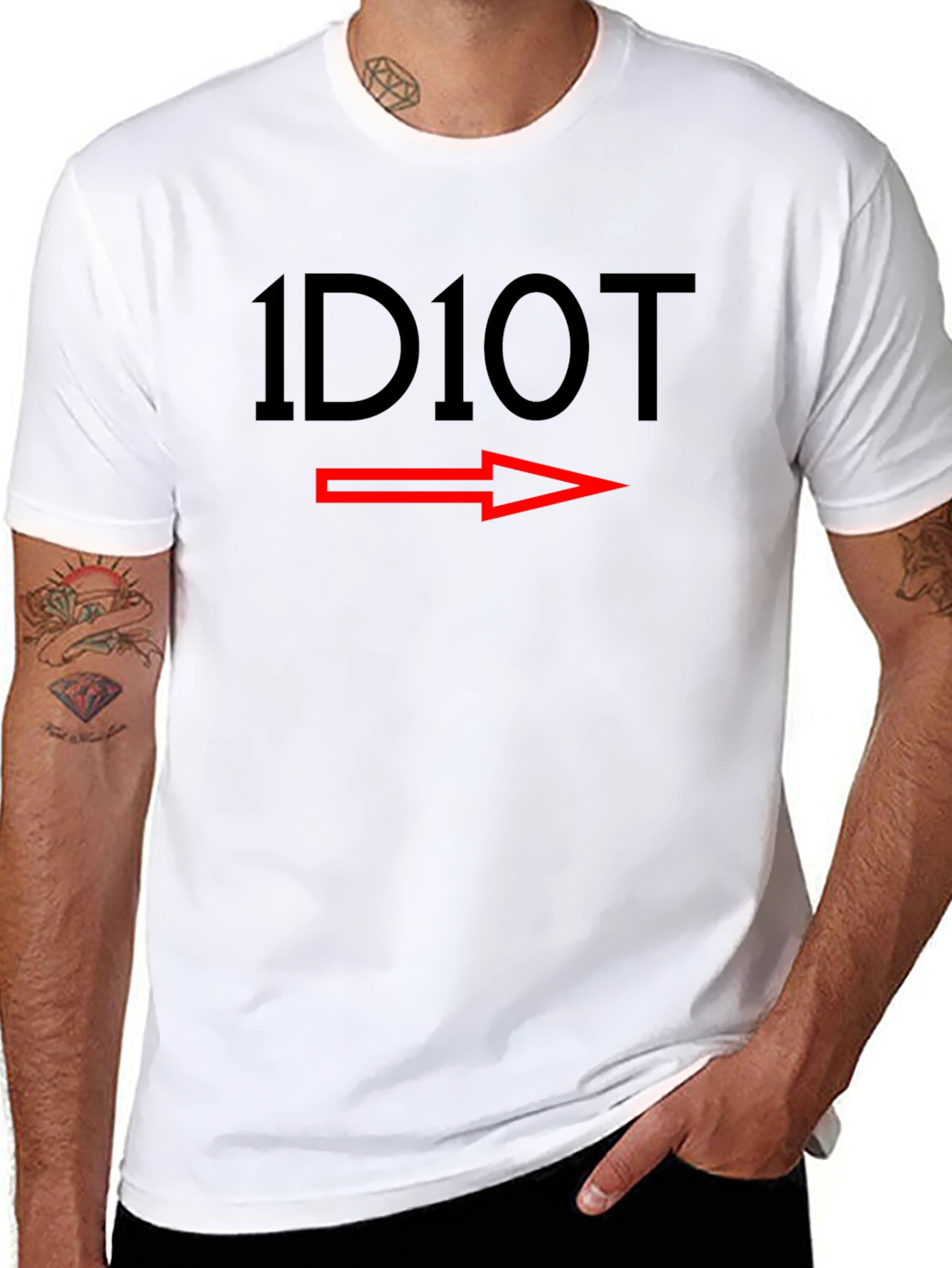 1D10T Funny Graphic T-Shirt