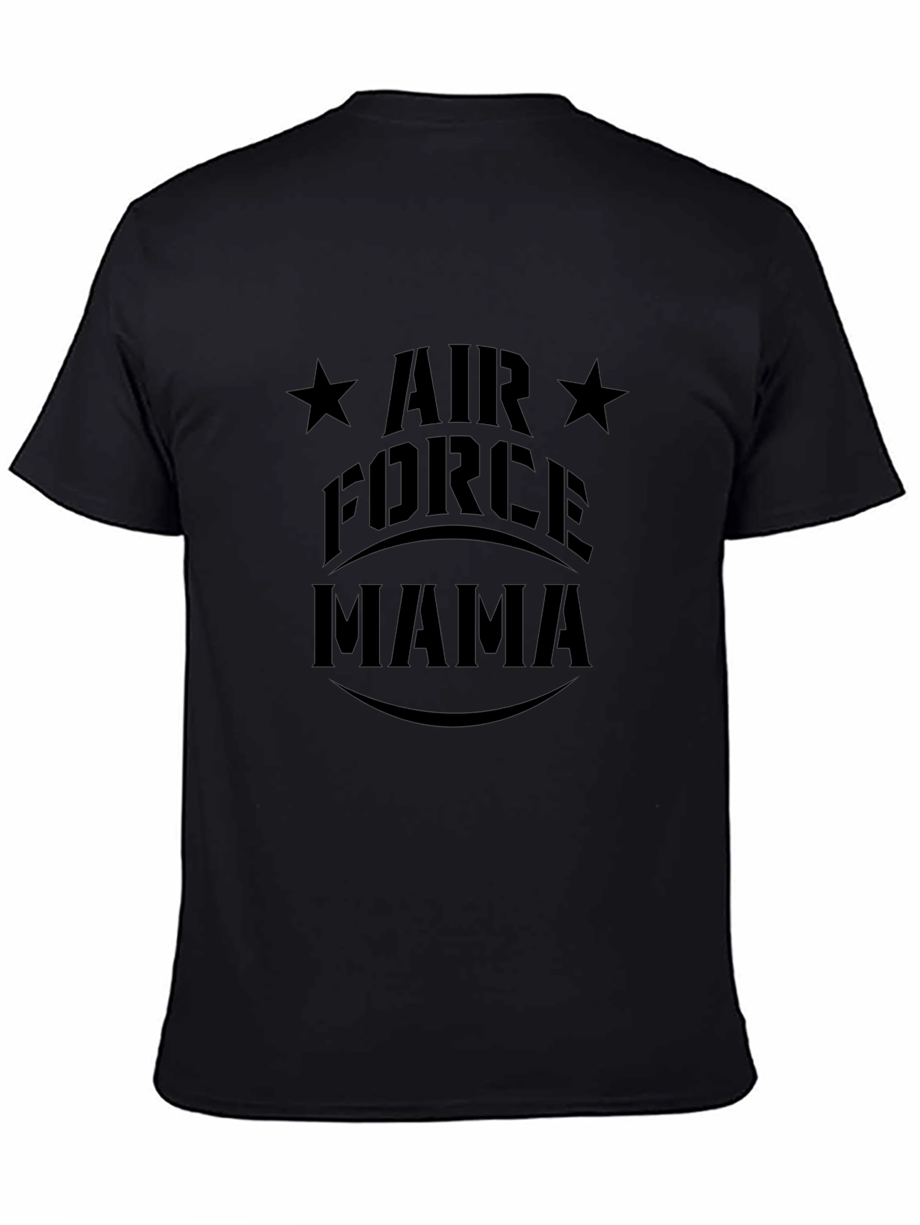 Air Force Mama Black Graphic T-Shirt