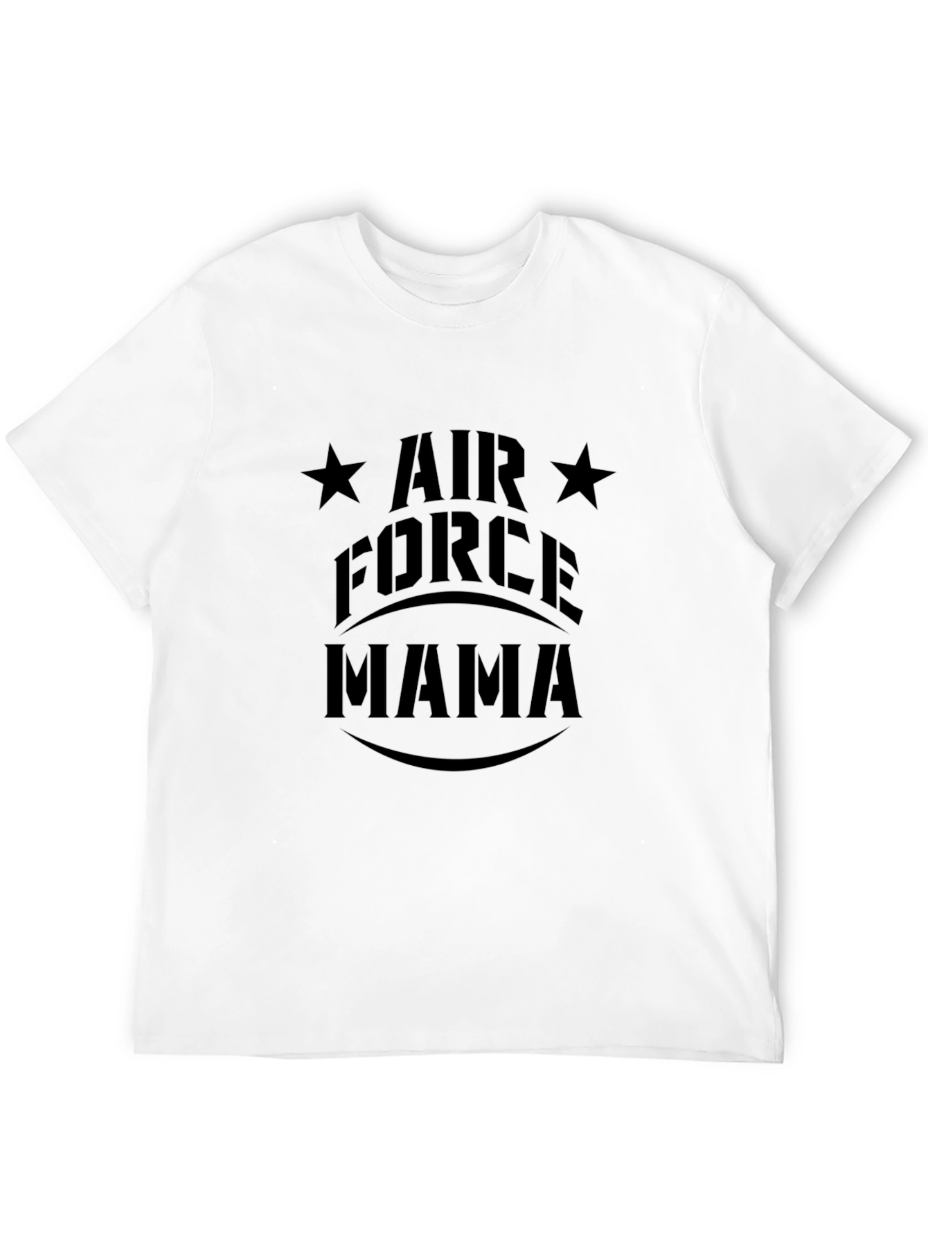 Air Force Mama Black Graphic T-Shirt