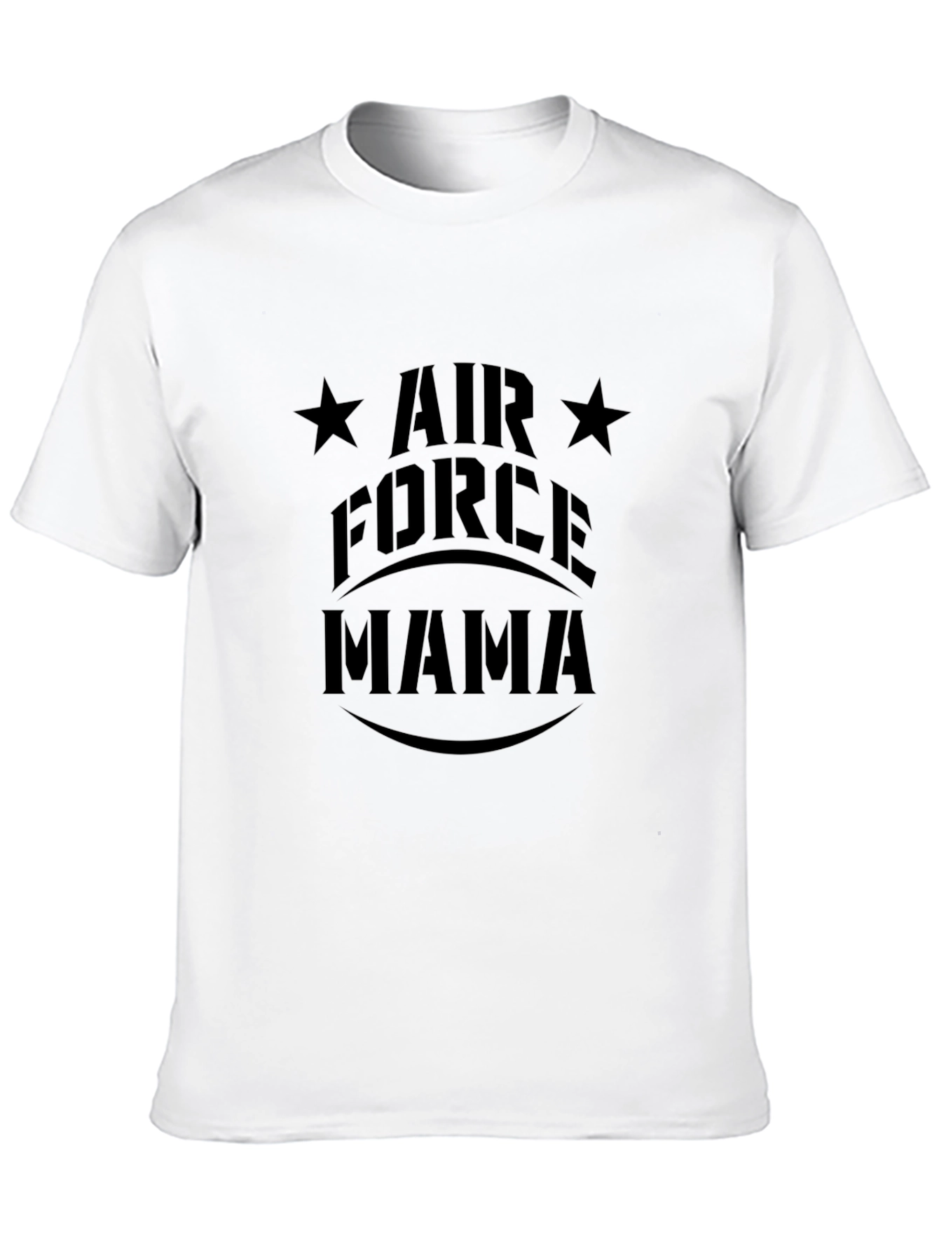 Air Force Mama Black Graphic T-Shirt