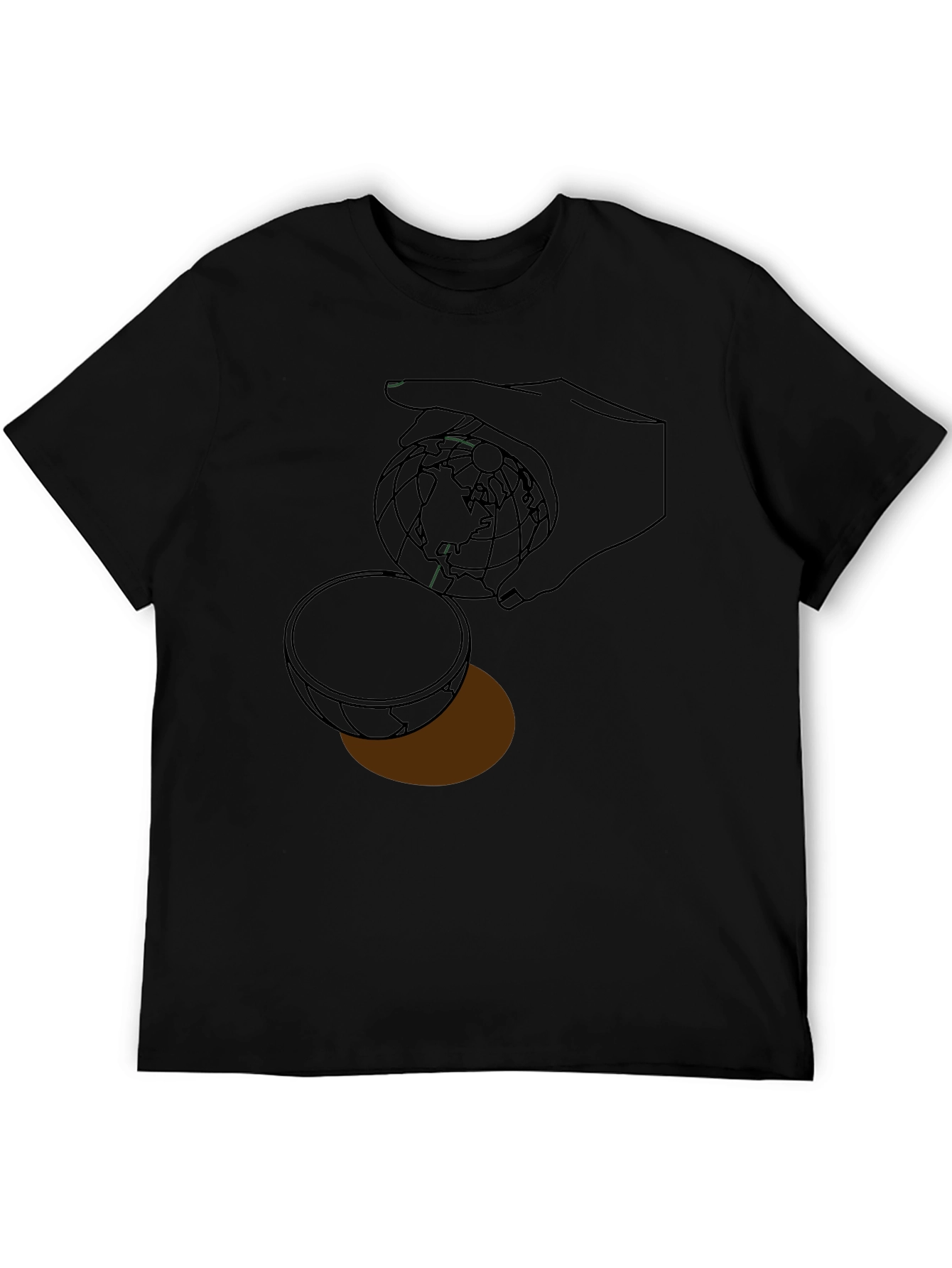 Abstract Globe Graphic Print T-Shirt