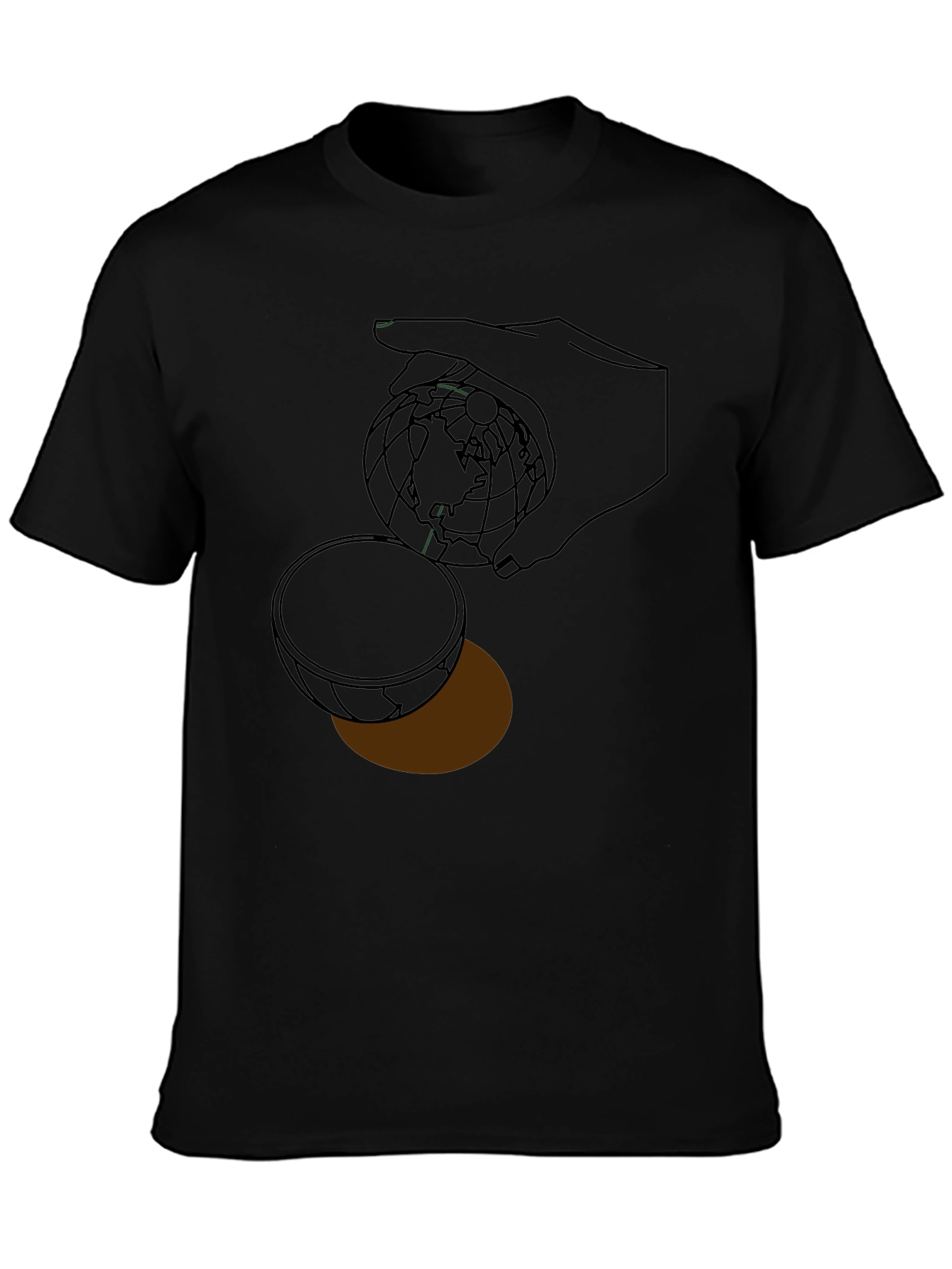 Abstract Globe Graphic Print T-Shirt