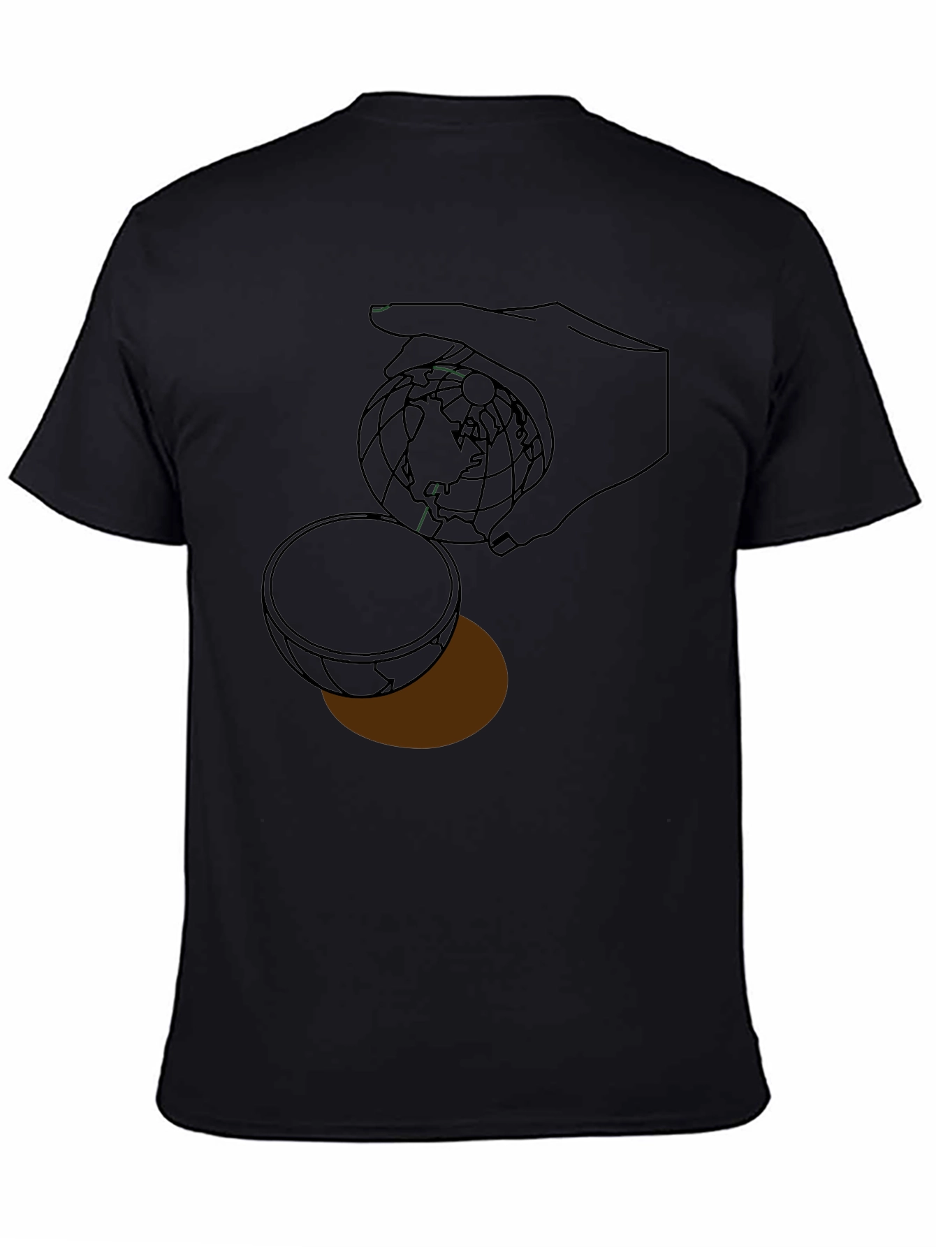 Abstract Globe Graphic Print T-Shirt