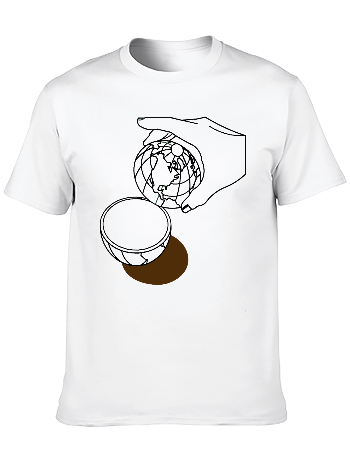 Abstract Globe Graphic Print T-Shirt