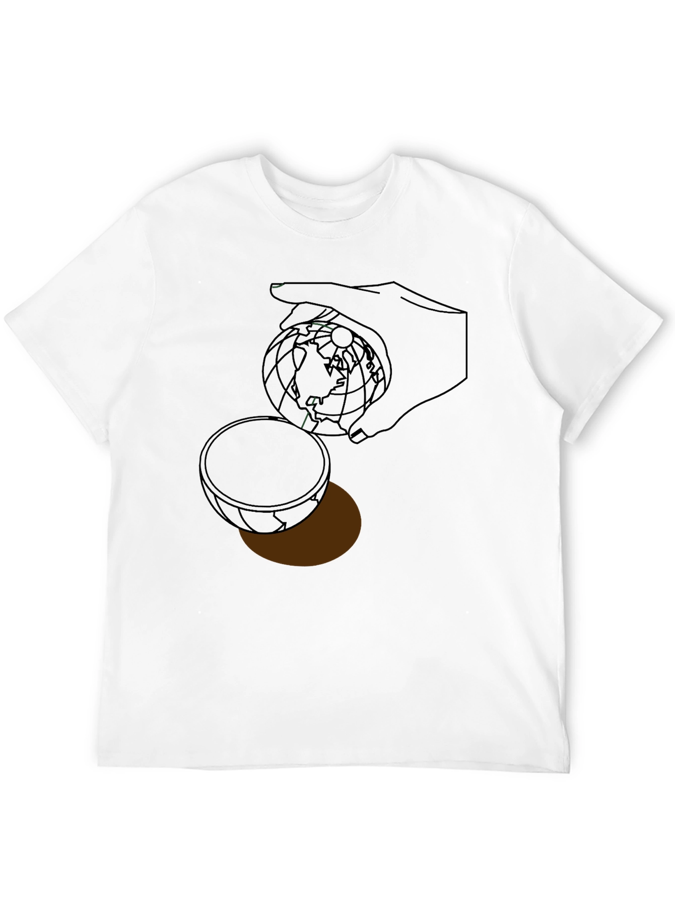 Abstract Globe Graphic Print T-Shirt