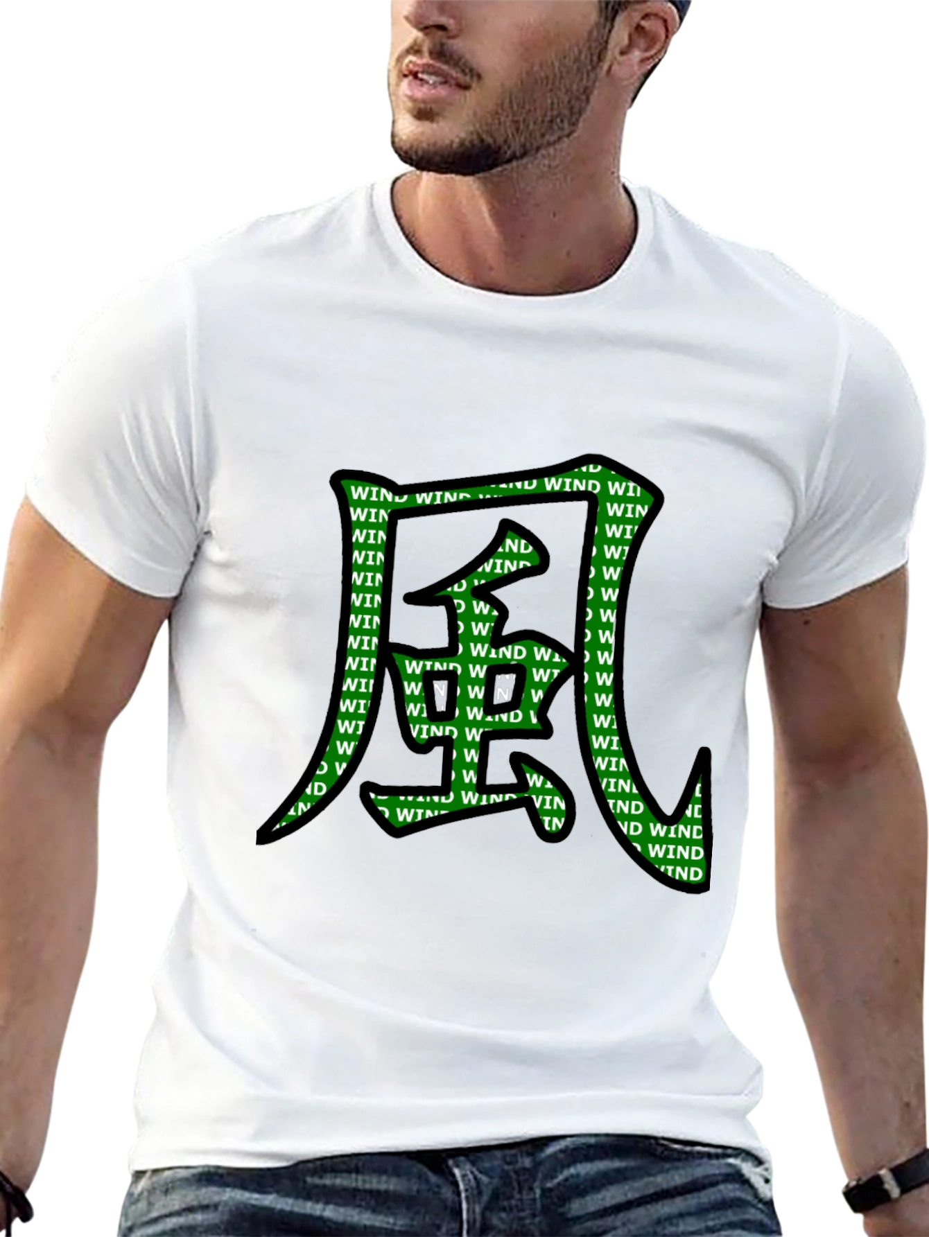Wind Kanji Graphic T-Shirt - Unique Design
