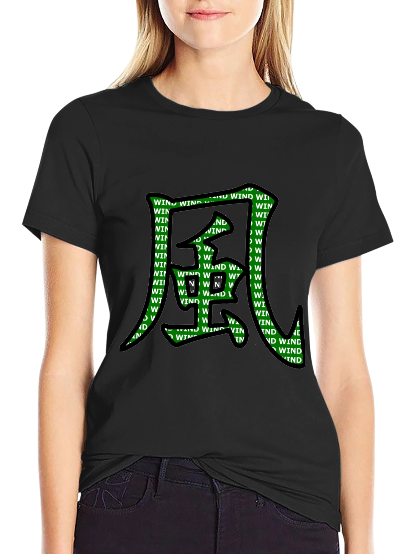 Wind Kanji Graphic T-Shirt - Unique Design