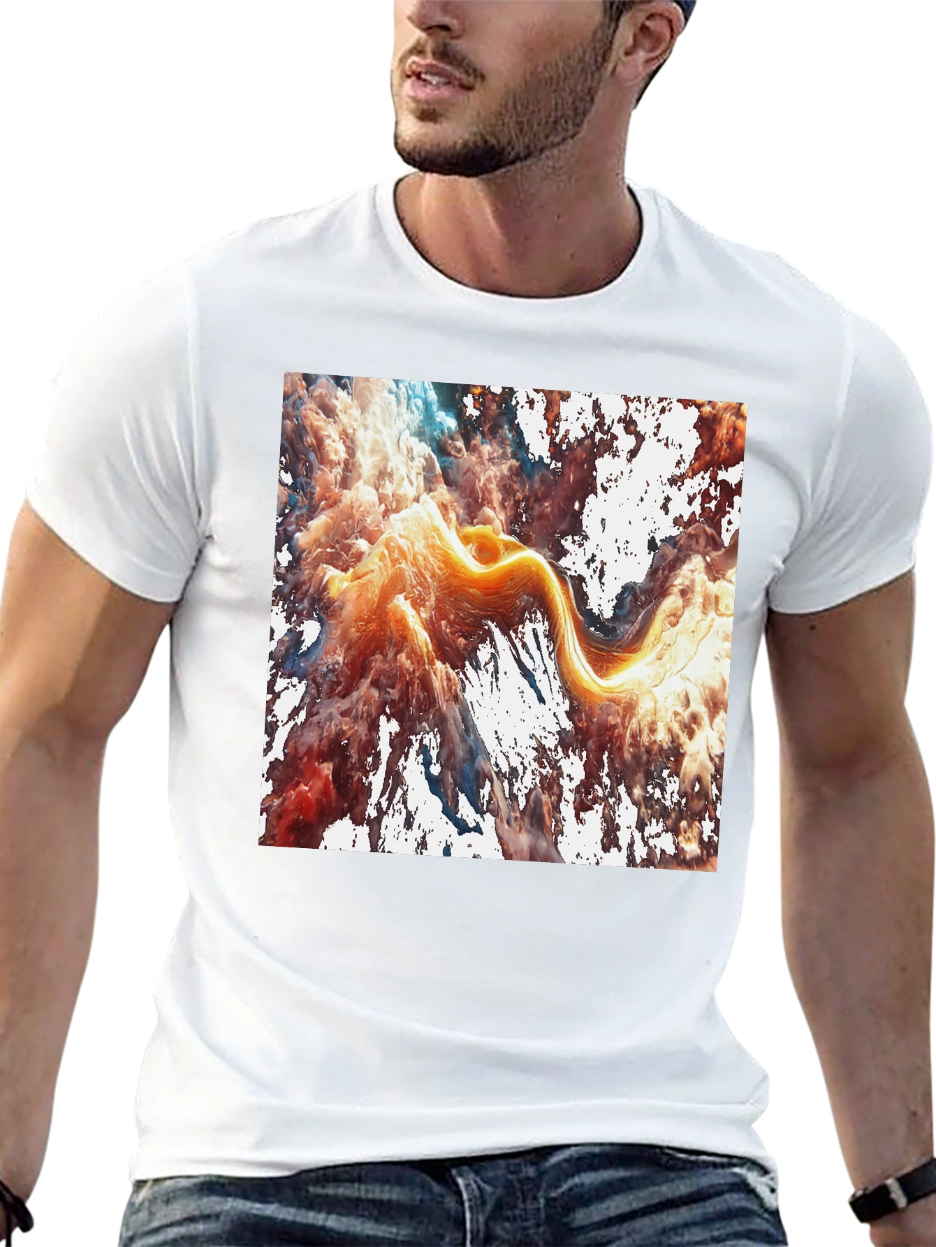 Abstract Art Graphic Tee - Modern Casual Style