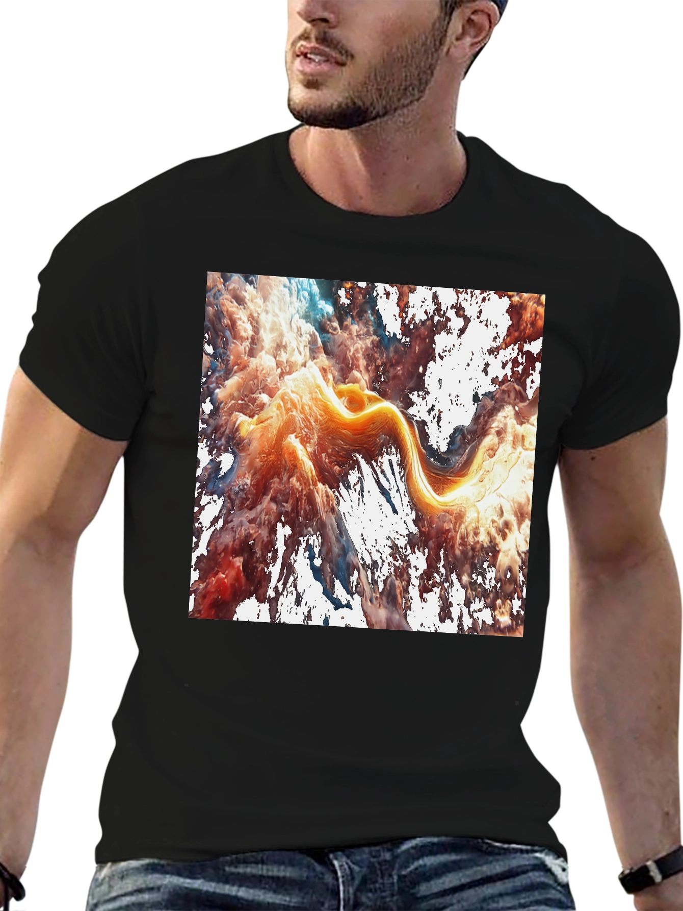 Abstract Art Graphic Tee - Modern Casual Style