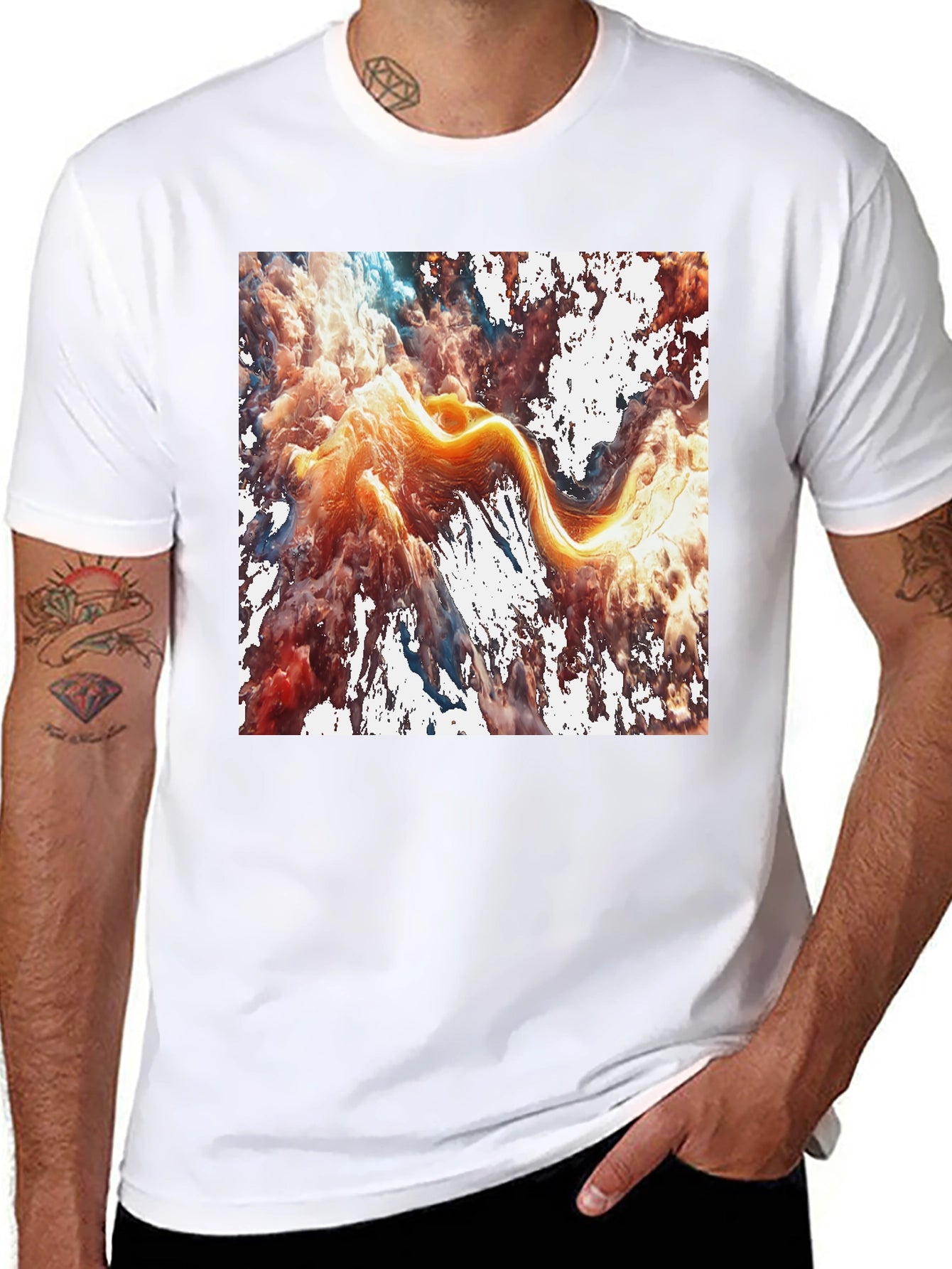 Abstract Art Graphic Tee - Modern Casual Style